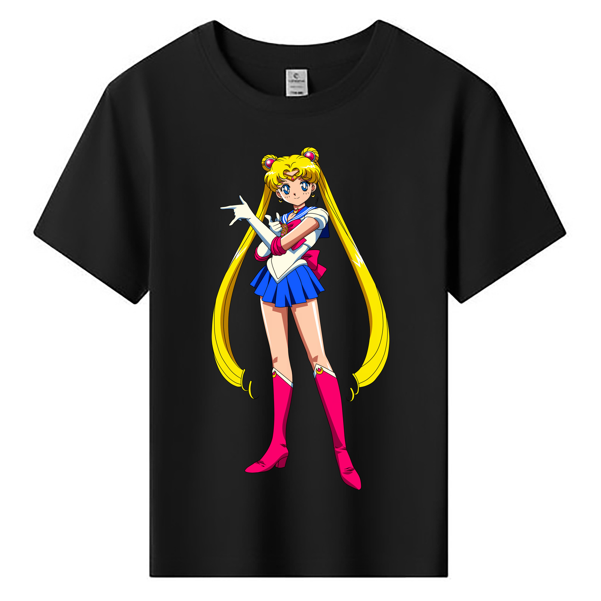 （画像用） 美少女戦士セーラームーン 月野 うさぎ つきの うさぎ Sailor Moon Tsukino Usagi 綿100％キッズTシャツ（フロントプリント）
