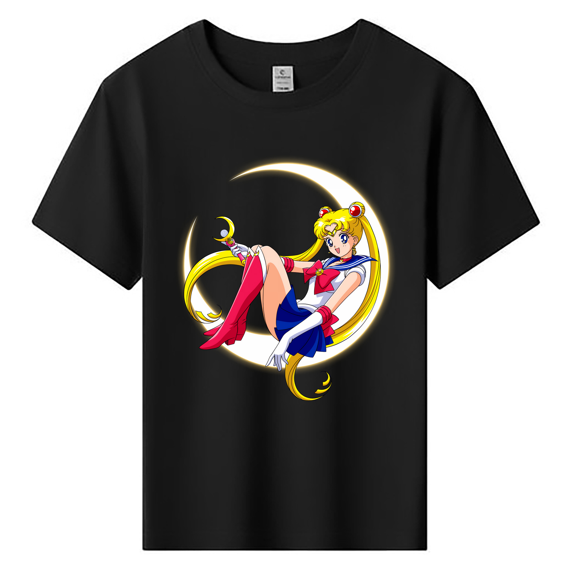 （画像用） 美少女戦士セーラームーン 月野 うさぎ つきの うさぎ Sailor Moon Tsukino Usagi 綿100％キッズTシャツ（フロントプリント）