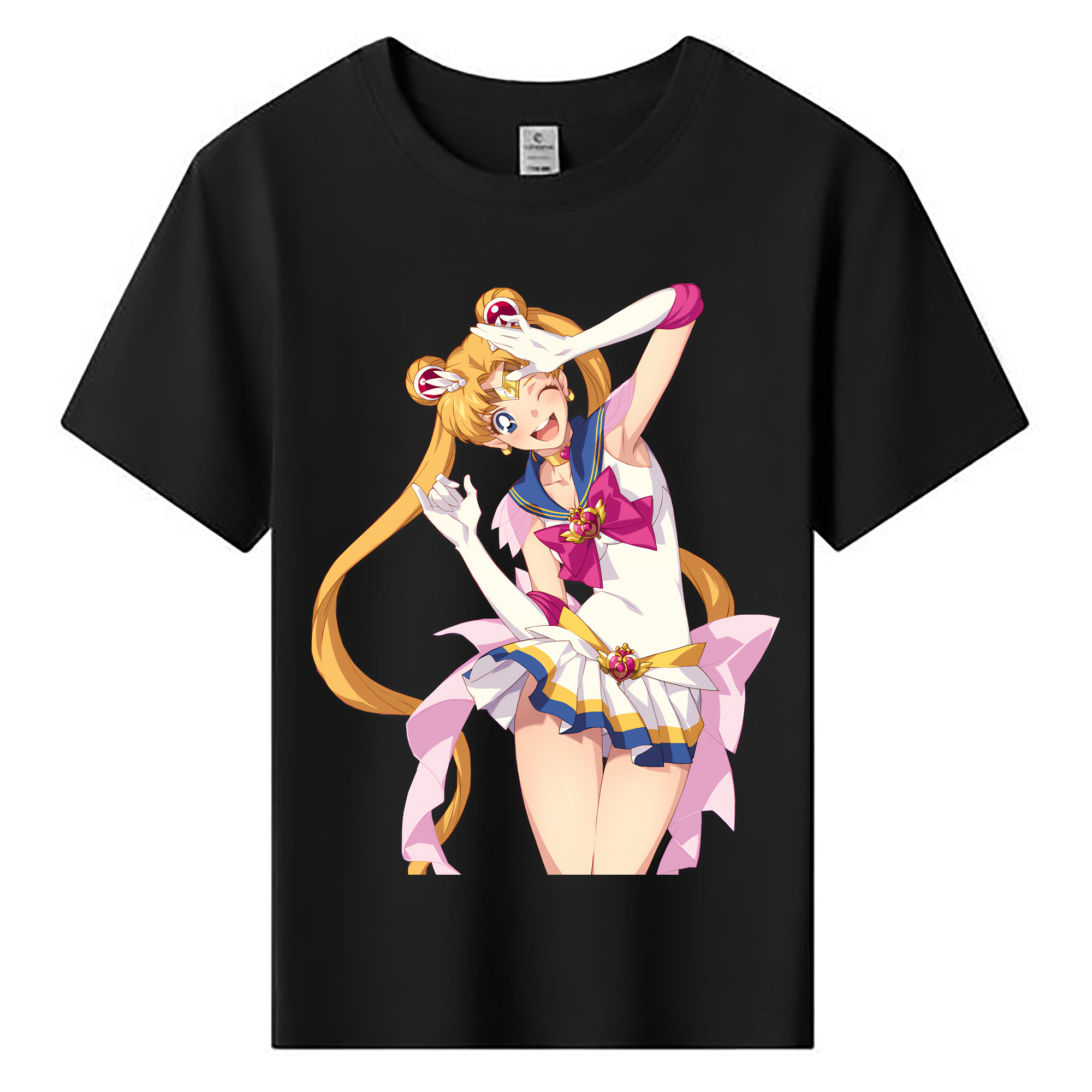 （画像用） 美少女戦士セーラームーン 月野 うさぎ つきの うさぎ Sailor Moon Tsukino Usagi 綿100％キッズTシャツ（フロントプリント）