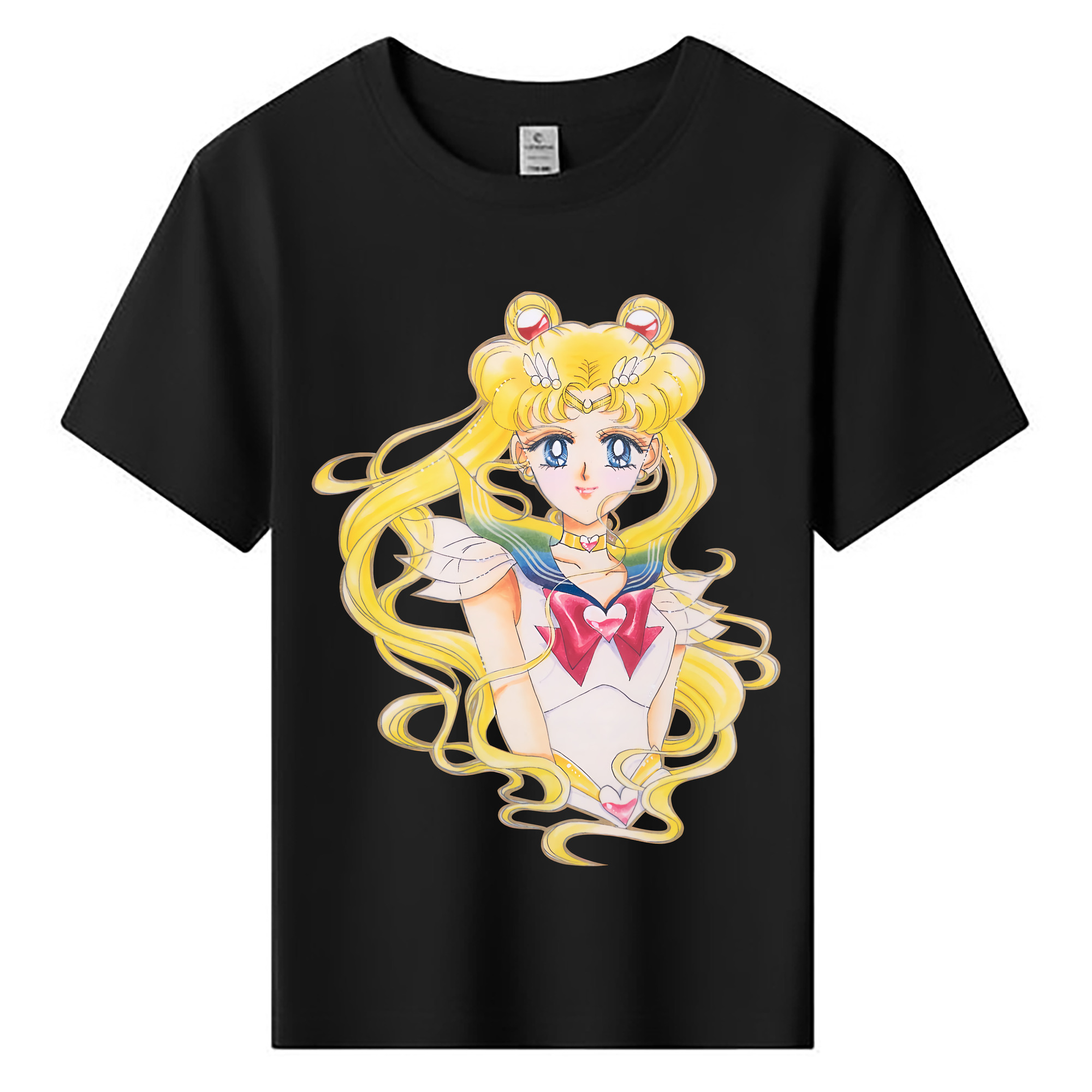 （画像用） 美少女戦士セーラームーン 月野 うさぎ つきの うさぎ Sailor Moon Tsukino Usagi 綿100％キッズTシャツ（フロントプリント）