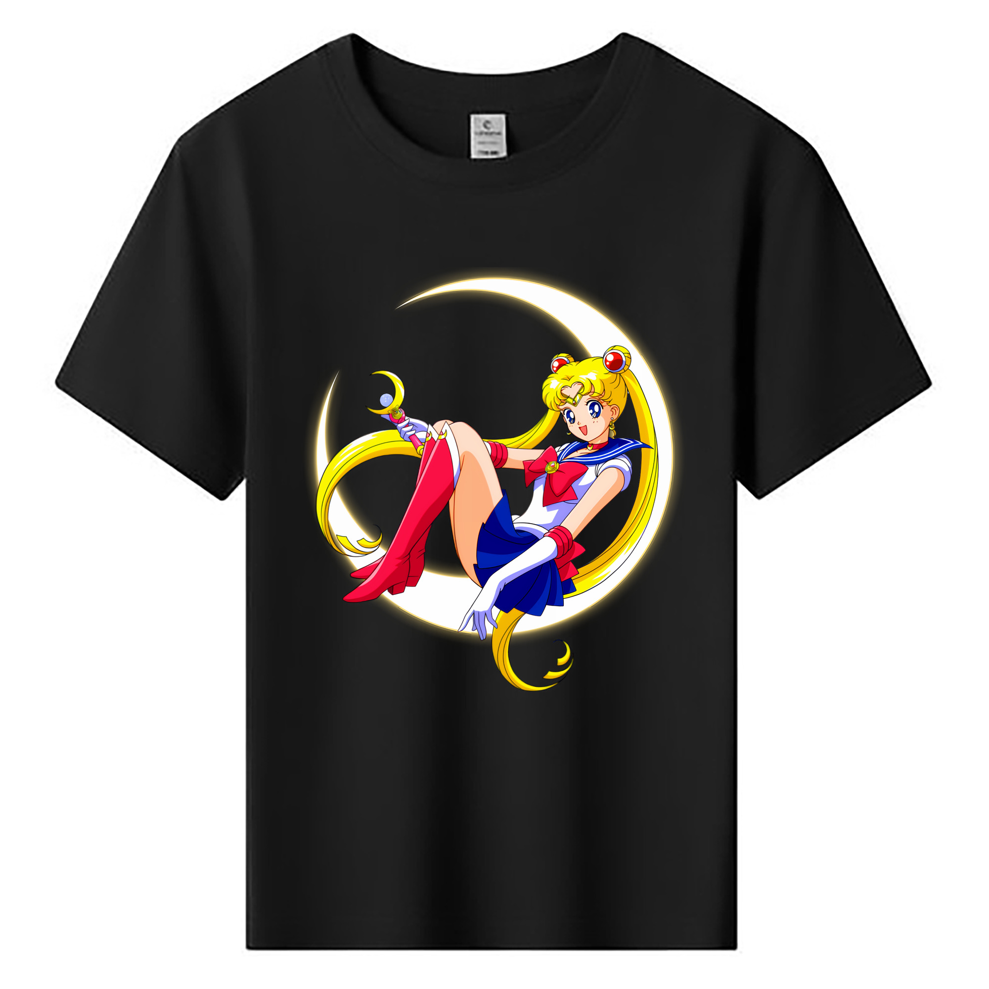 （画像用） 美少女戦士セーラームーン 月野 うさぎ つきの うさぎ Sailor Moon Tsukino Usagi 綿100％キッズTシャツ（フロントプリント）