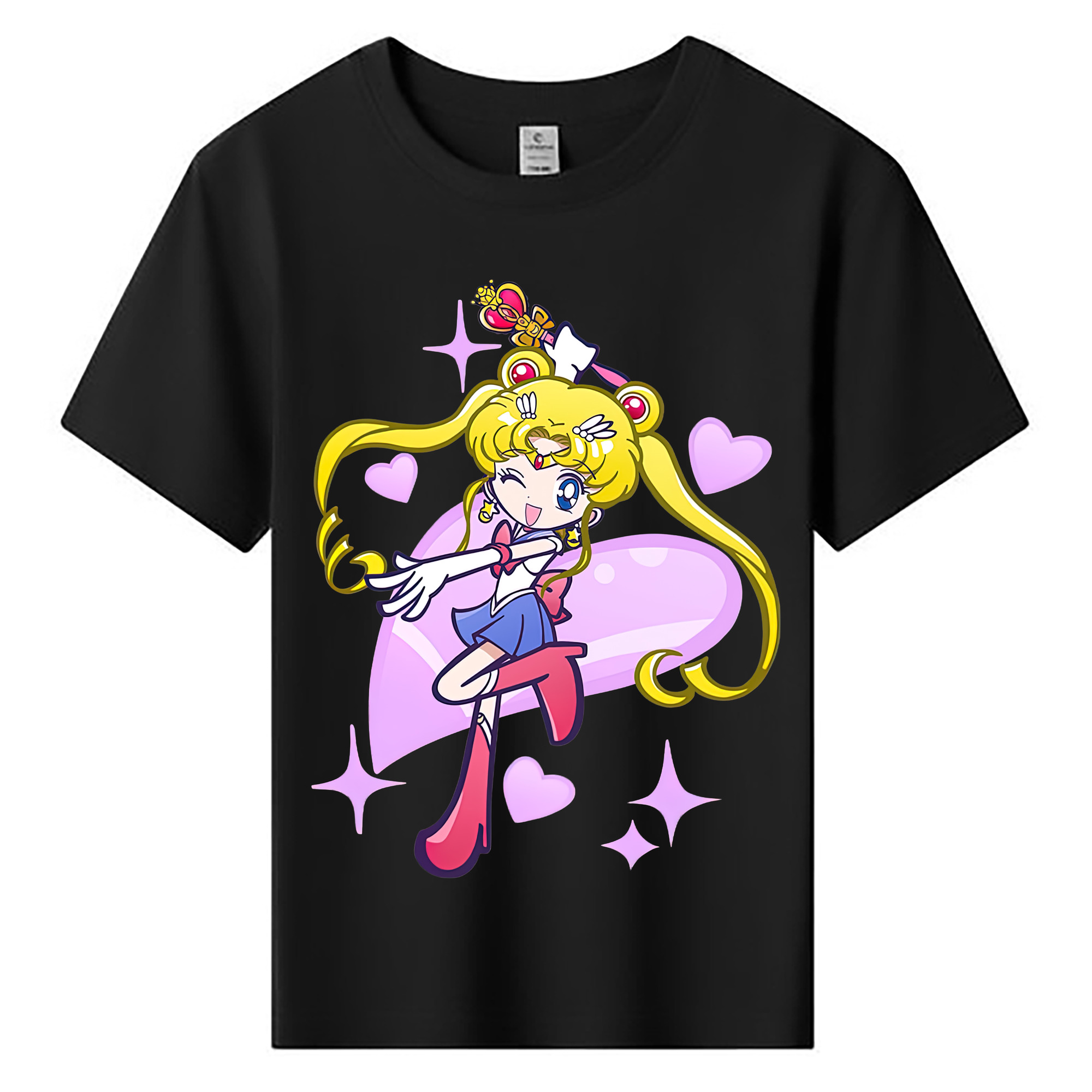 （画像用） 美少女戦士セーラームーン 月野 うさぎ つきの うさぎ Sailor Moon Tsukino Usagi 綿100％キッズTシャツ（フロントプリント）