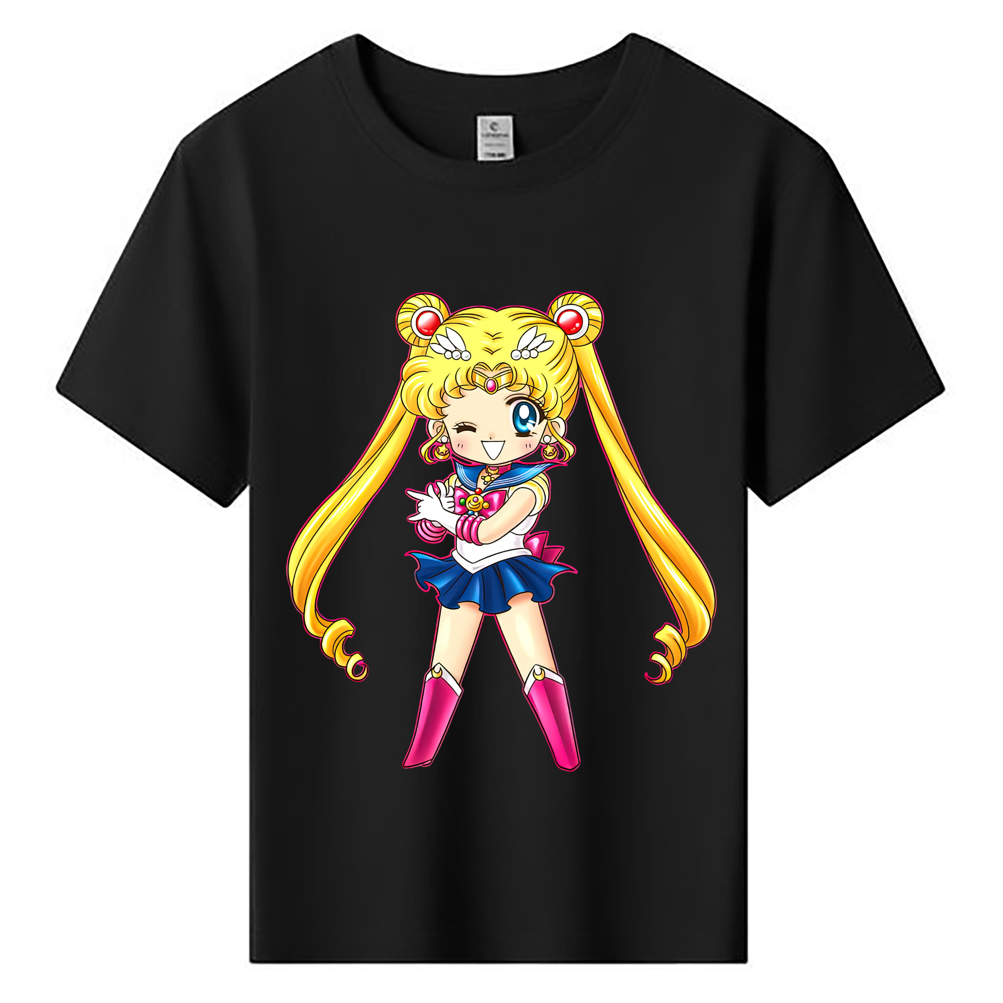 （画像用） 美少女戦士セーラームーン 月野 うさぎ つきの うさぎ Sailor Moon Tsukino Usagi 綿100％キッズTシャツ（フロントプリント）