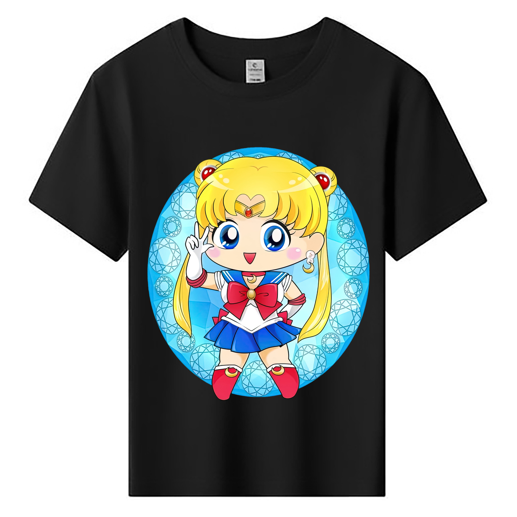 （画像用） 美少女戦士セーラームーン 月野 うさぎ つきの うさぎ Sailor Moon Tsukino Usagi 綿100％キッズTシャツ（フロントプリント）