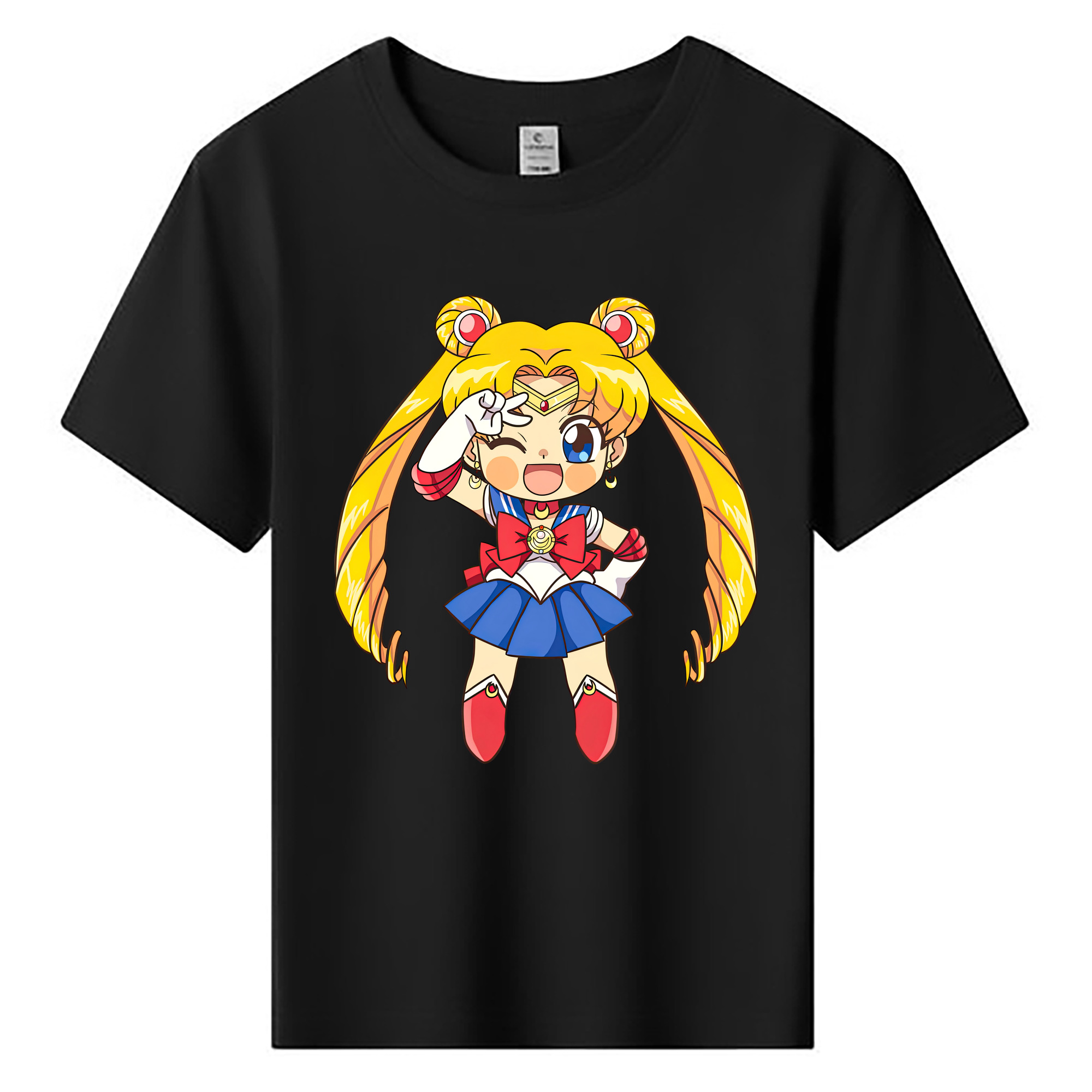 （画像用） 美少女戦士セーラームーン 月野 うさぎ つきの うさぎ Sailor Moon Tsukino Usagi 綿100％キッズTシャツ（フロントプリント）