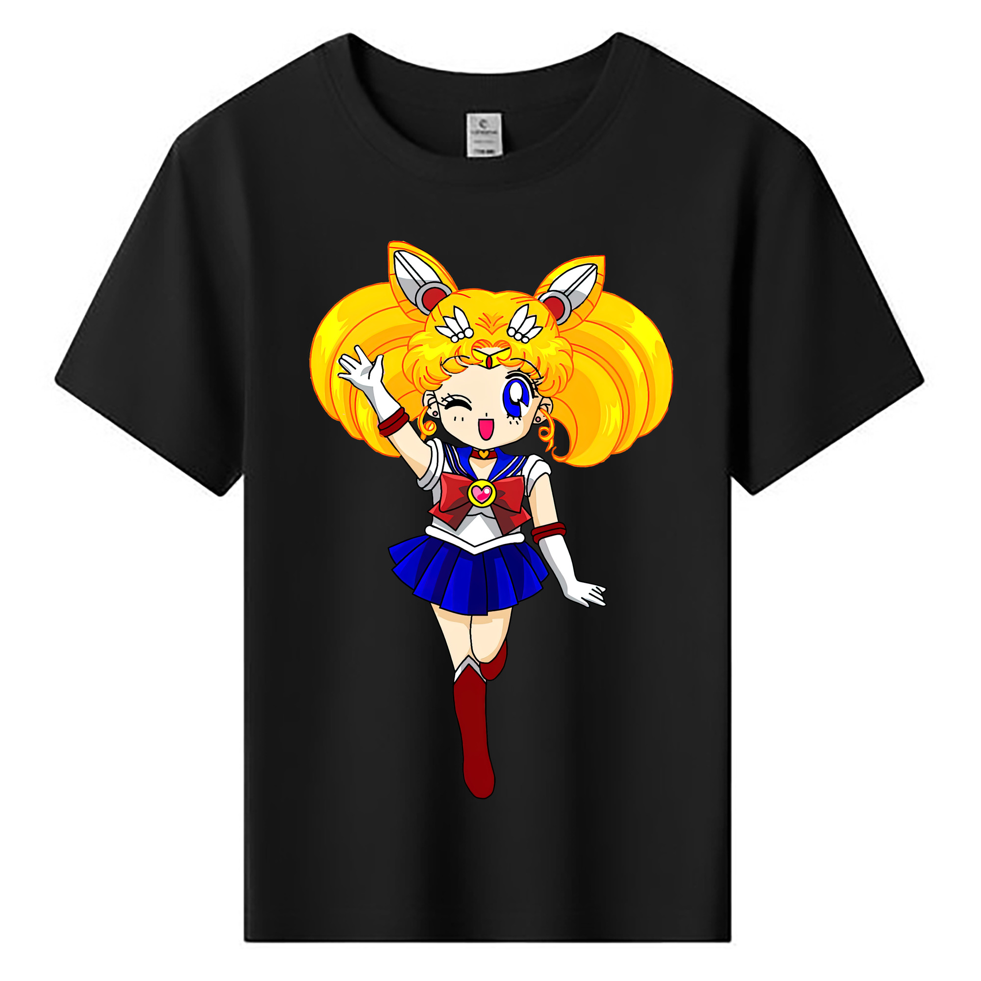（画像用） 美少女戦士セーラームーン 月野 うさぎ つきの うさぎ Sailor Moon Tsukino Usagi 綿100％キッズTシャツ（フロントプリント）