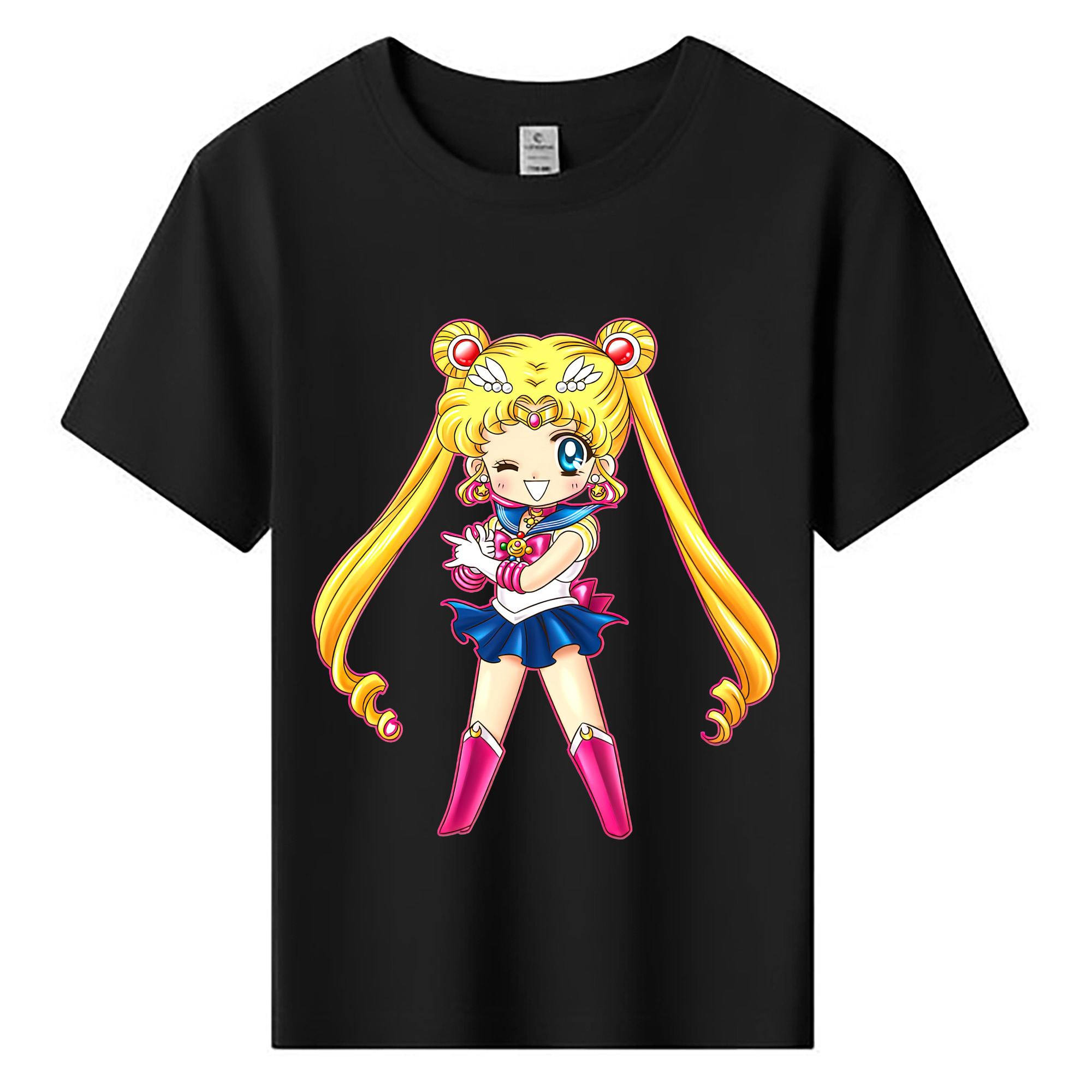 （画像用） 美少女戦士セーラームーン 月野 うさぎ つきの うさぎ Sailor Moon Tsukino Usagi 綿100％キッズTシャツ（フロントプリント）
