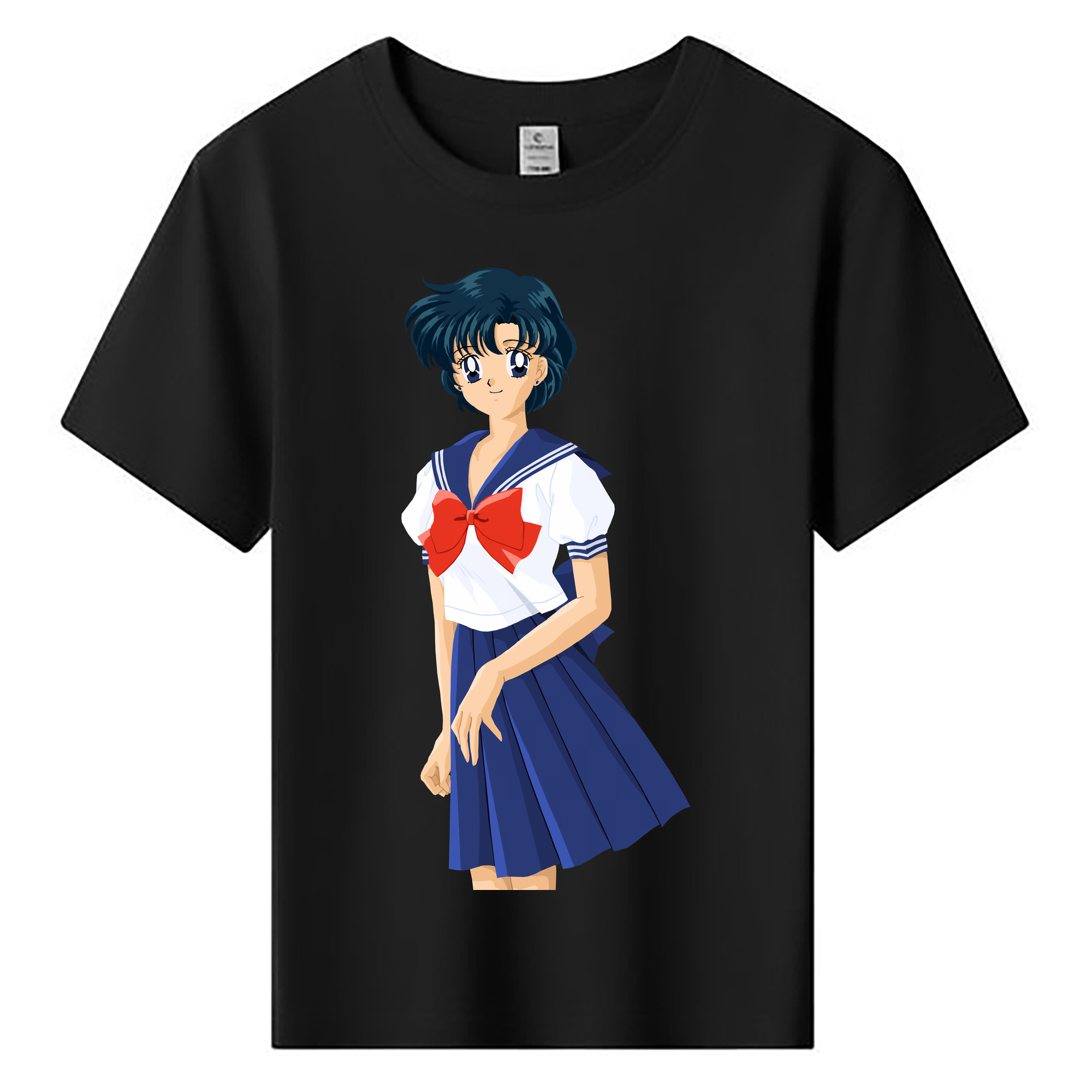 （画像用） 美少女戦士セーラームーン 水野 亜美 みずの あみ Sailor Moon Mizuno Ami 綿100％キッズTシャツ（フロントプリント）