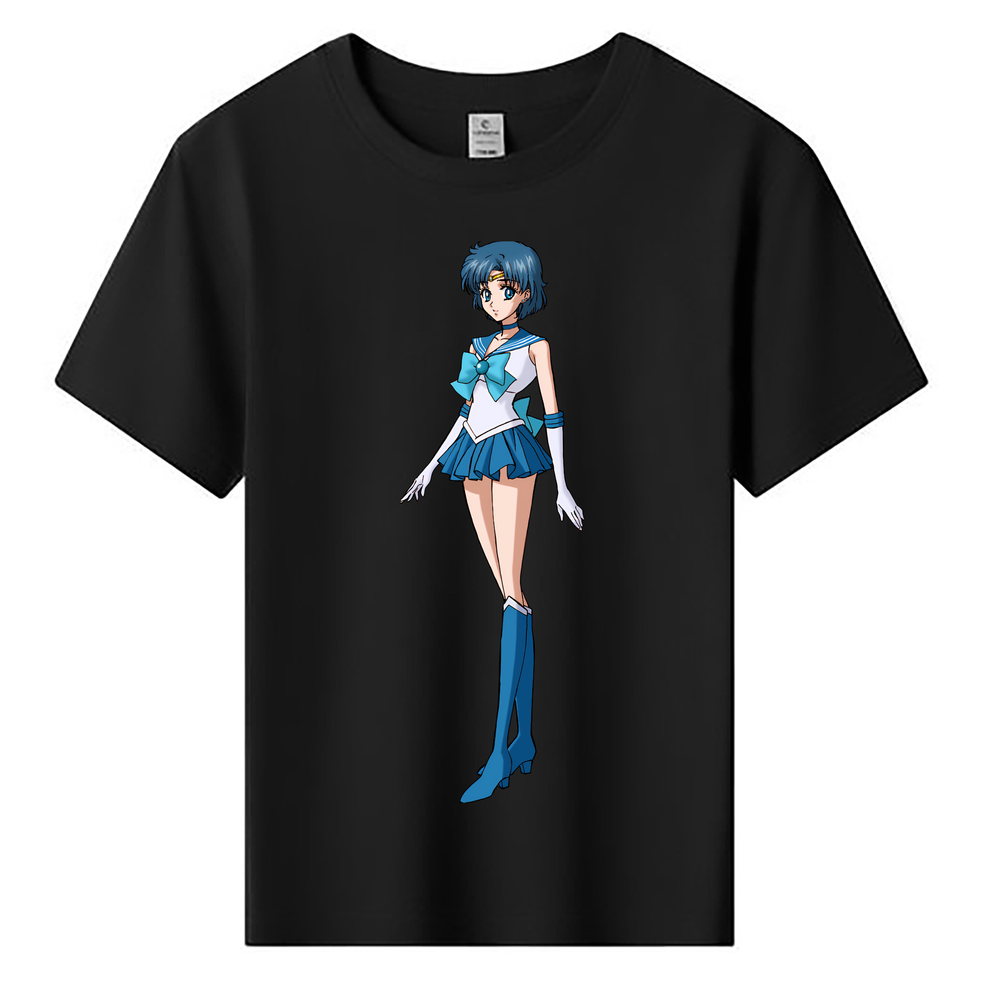 （画像用） 美少女戦士セーラームーン 水野 亜美 みずの あみ Sailor Moon Mizuno Ami 綿100％キッズTシャツ（フロントプリント）