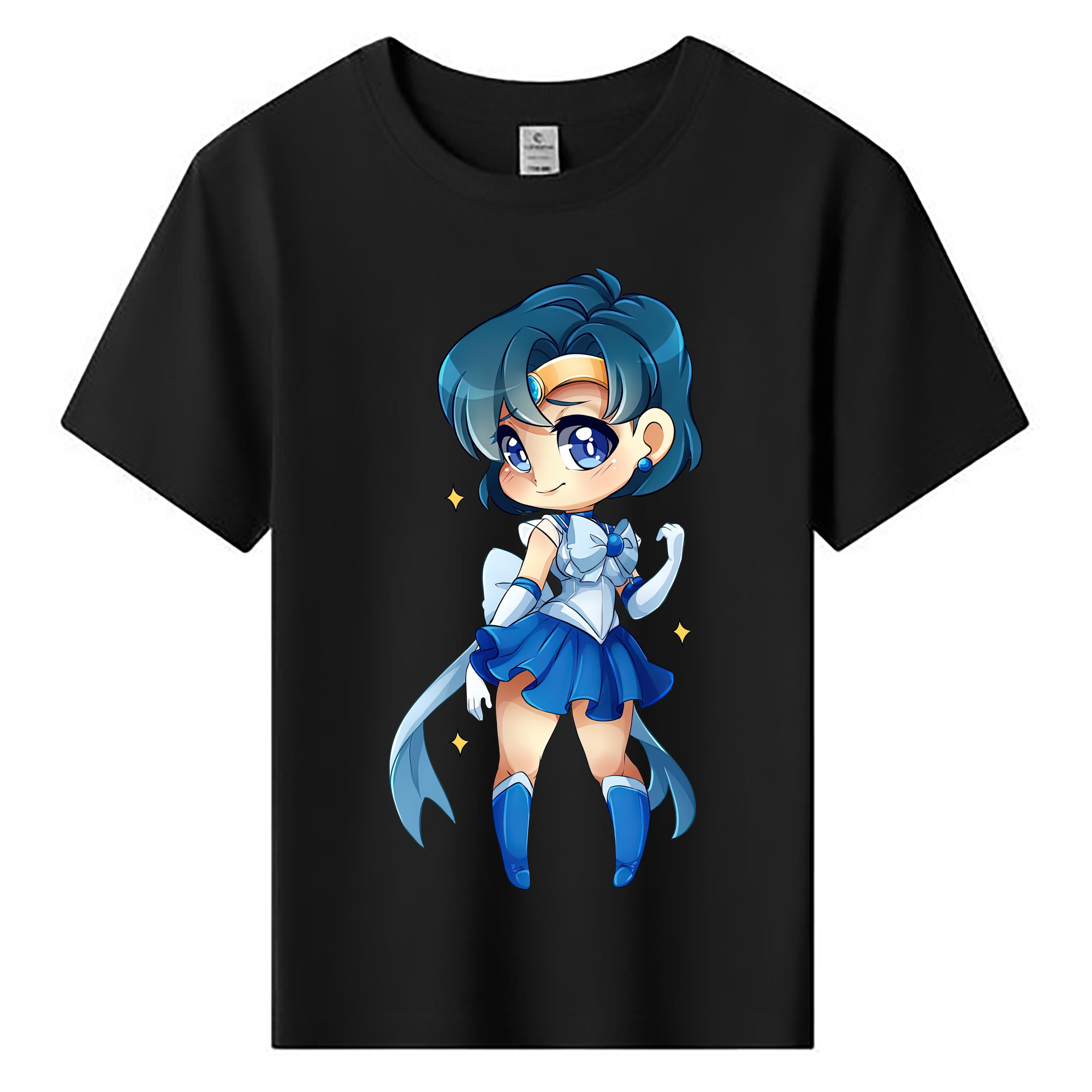 （画像用） 美少女戦士セーラームーン 水野 亜美 みずの あみ Sailor Moon Mizuno Ami 綿100％キッズTシャツ（フロントプリント）