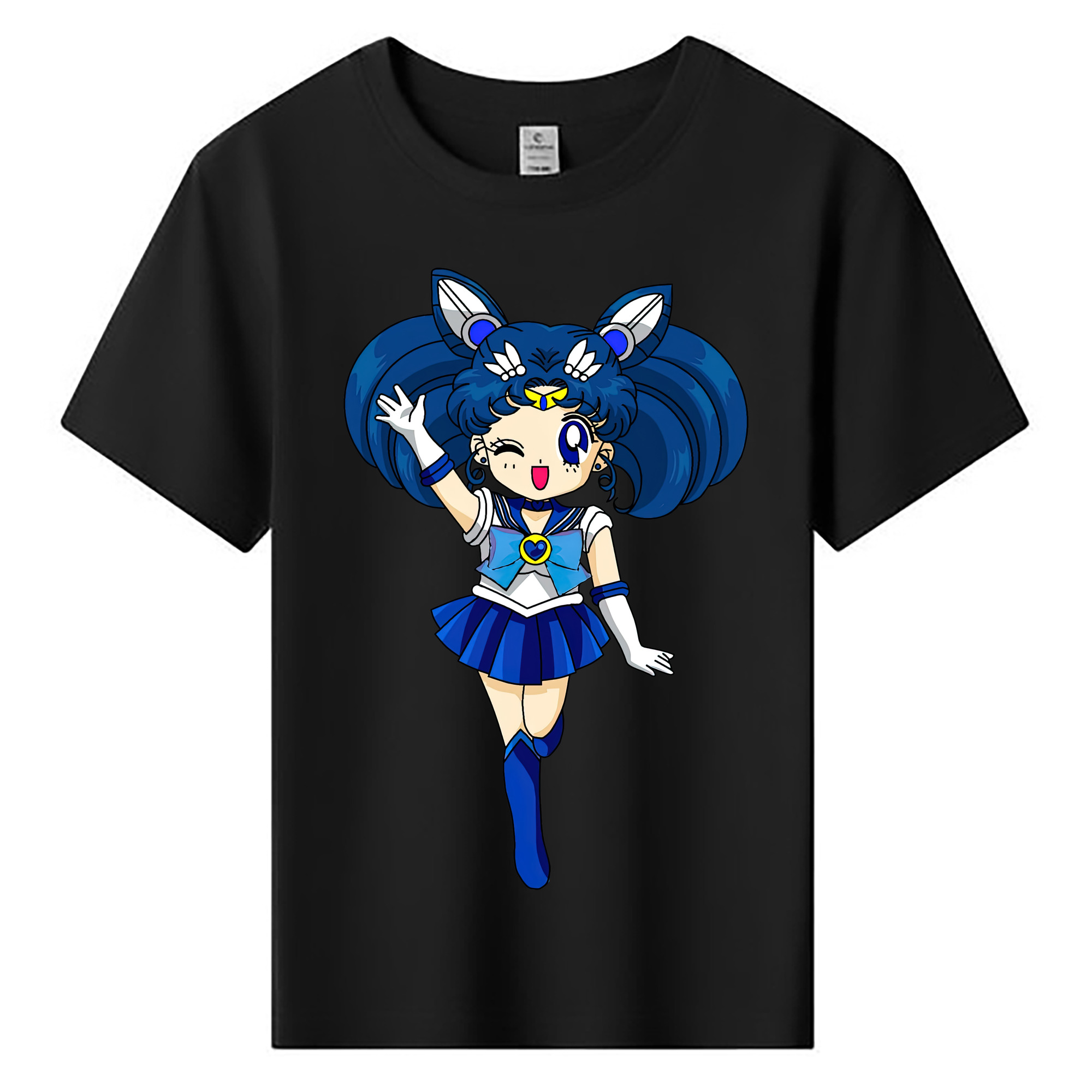 （画像用） 美少女戦士セーラームーン 水野 亜美 みずの あみ Sailor Moon Mizuno Ami 綿100％キッズTシャツ（フロントプリント）
