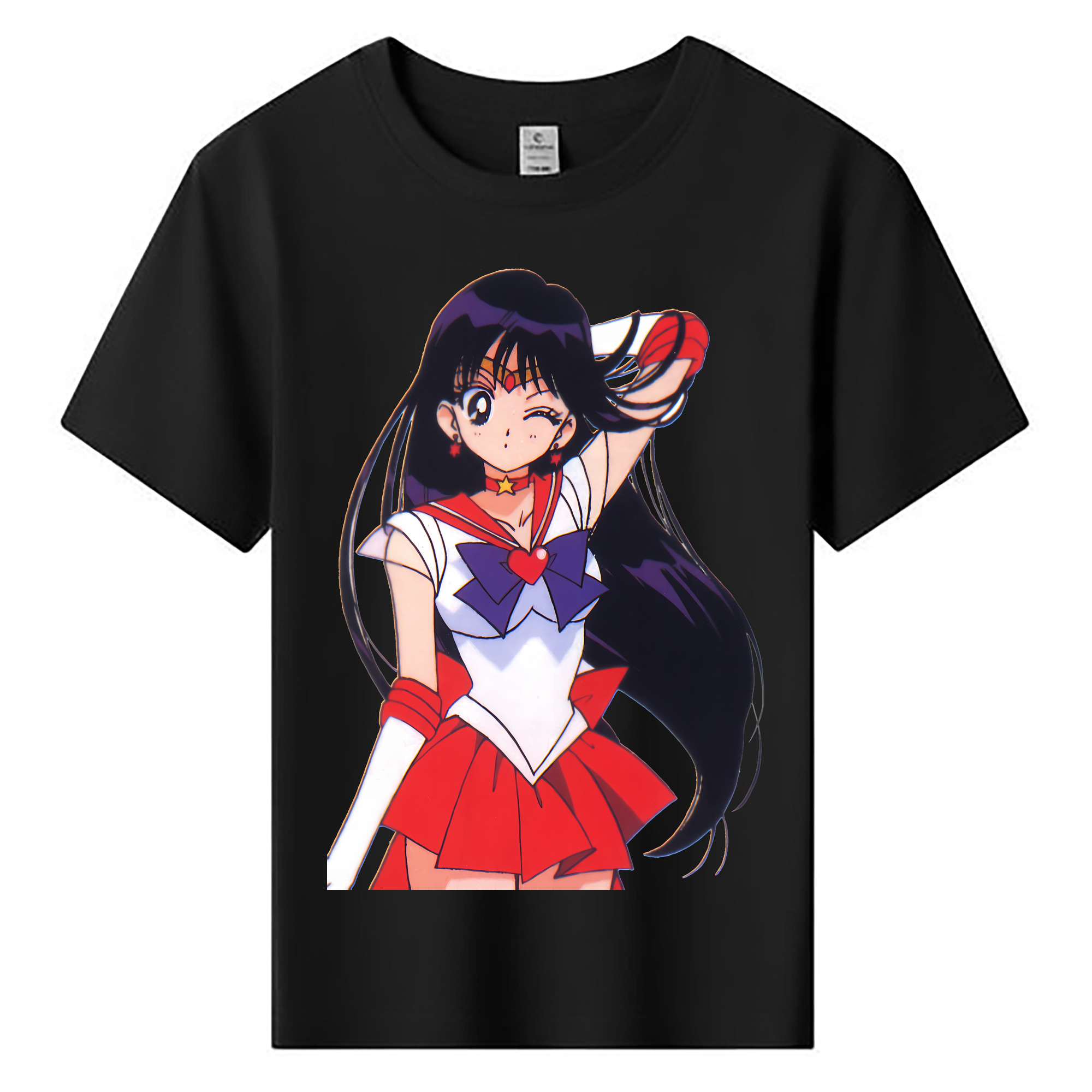（画像用） 美少女戦士セーラームーン 火野レイ ひの レイ Sailor Moon Hino Rei （セーラーマーズ,Sailor Mars） 綿100％キッズTシャツ（フロントプリント）
