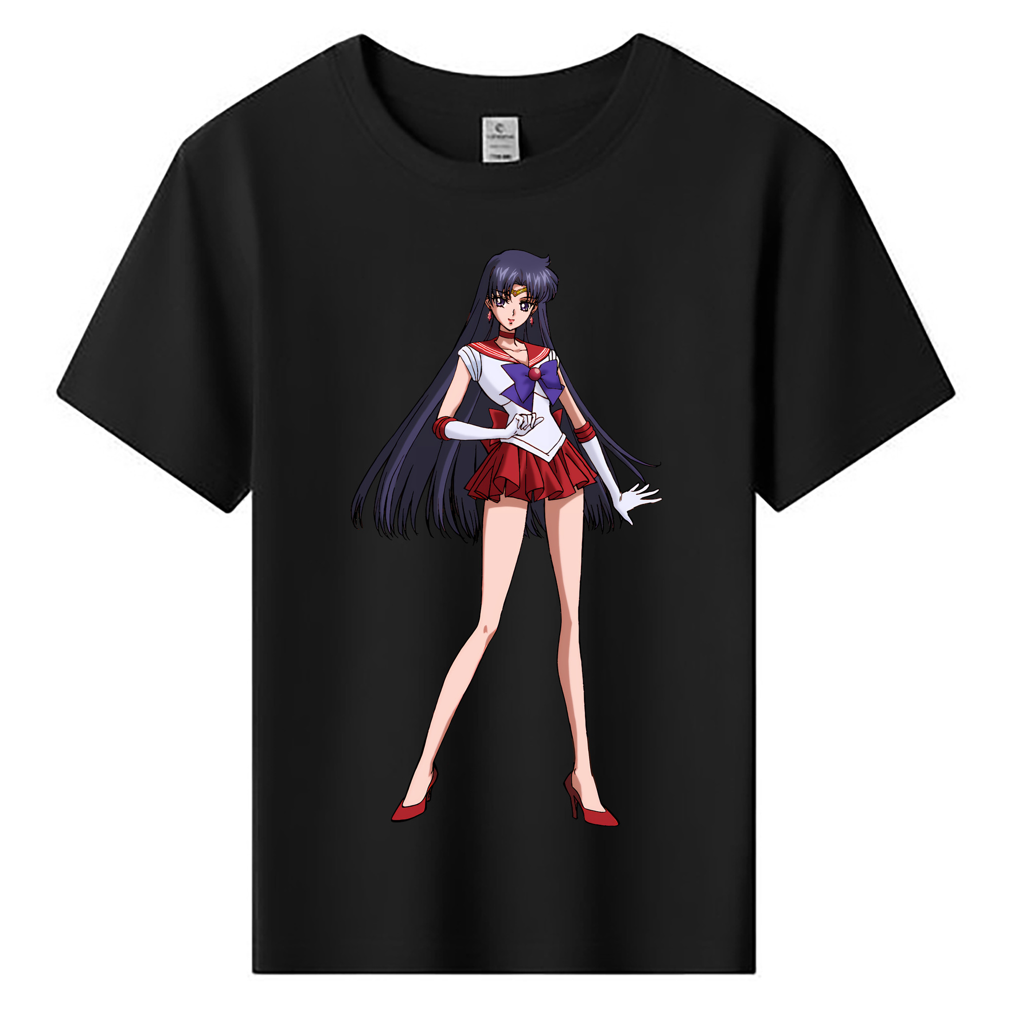 （画像用） 美少女戦士セーラームーン 火野レイ ひの レイ Sailor Moon Hino Rei （セーラーマーズ,Sailor Mars） 綿100％キッズTシャツ（フロントプリント）