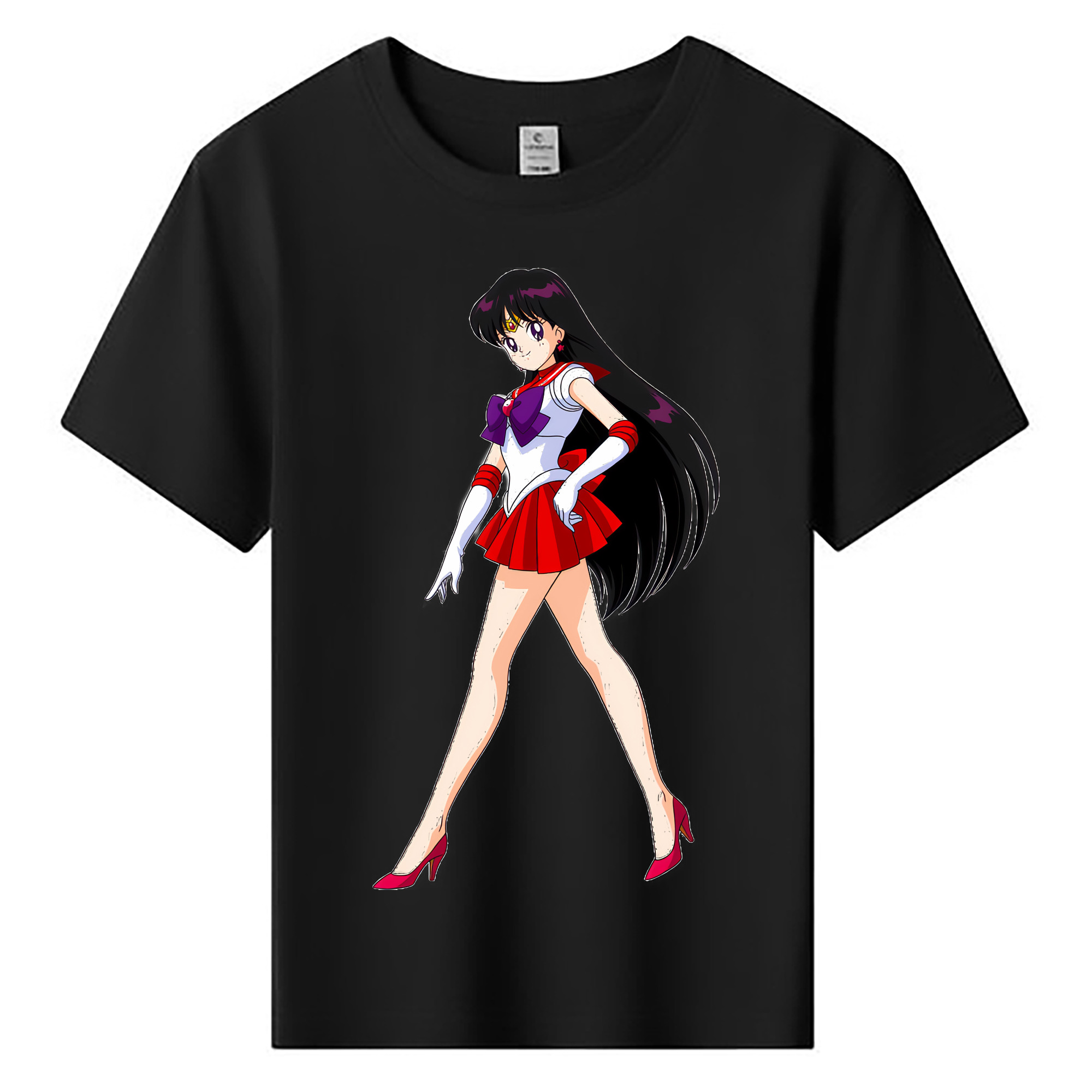 （画像用） 美少女戦士セーラームーン 火野レイ ひの レイ Sailor Moon Hino Rei （セーラーマーズ,Sailor Mars） 綿100％キッズTシャツ（フロントプリント）