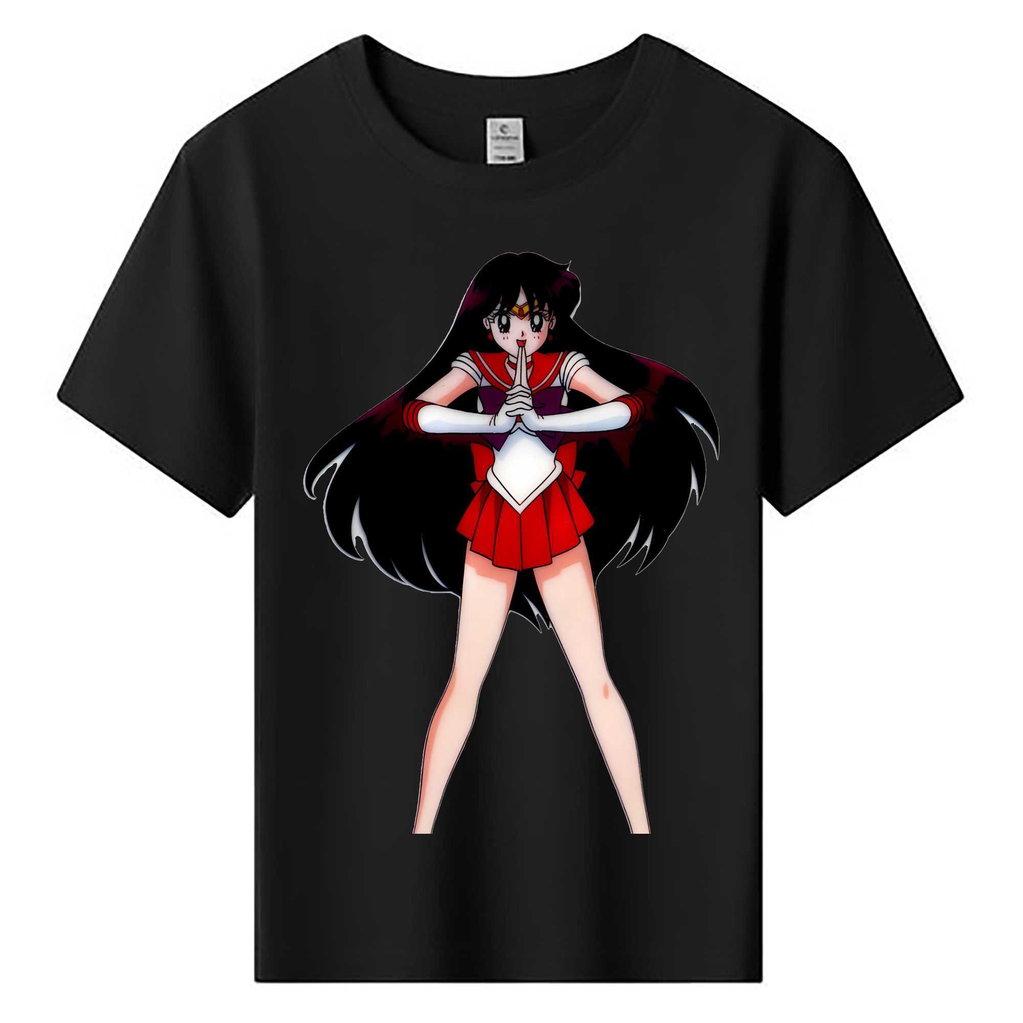 （画像用） 美少女戦士セーラームーン 火野レイ ひの レイ Sailor Moon Hino Rei （セーラーマーズ,Sailor Mars） 綿100％キッズTシャツ（フロントプリント）
