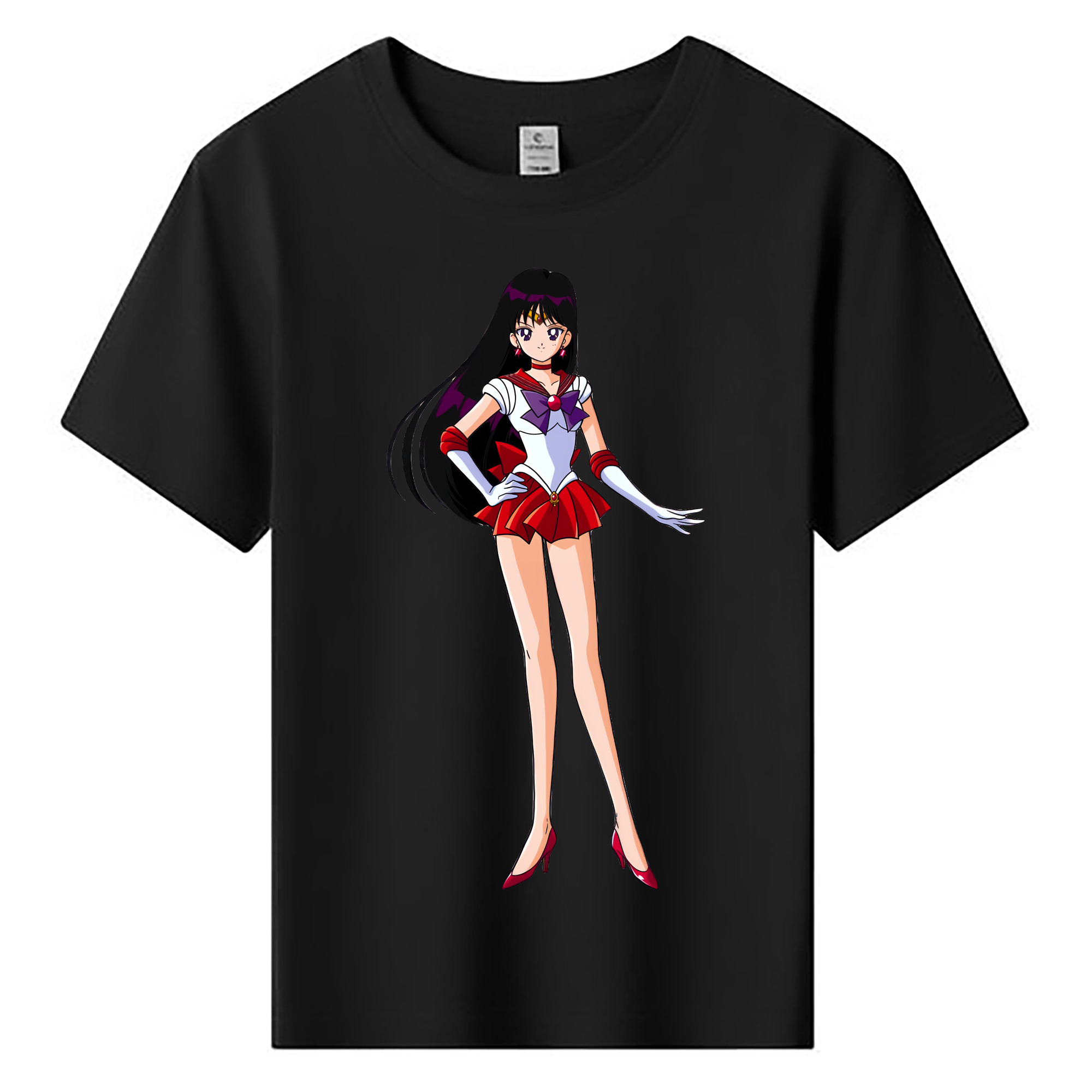 （画像用） 美少女戦士セーラームーン 火野レイ ひの レイ Sailor Moon Hino Rei （セーラーマーズ,Sailor Mars） 綿100％キッズTシャツ（フロントプリント）