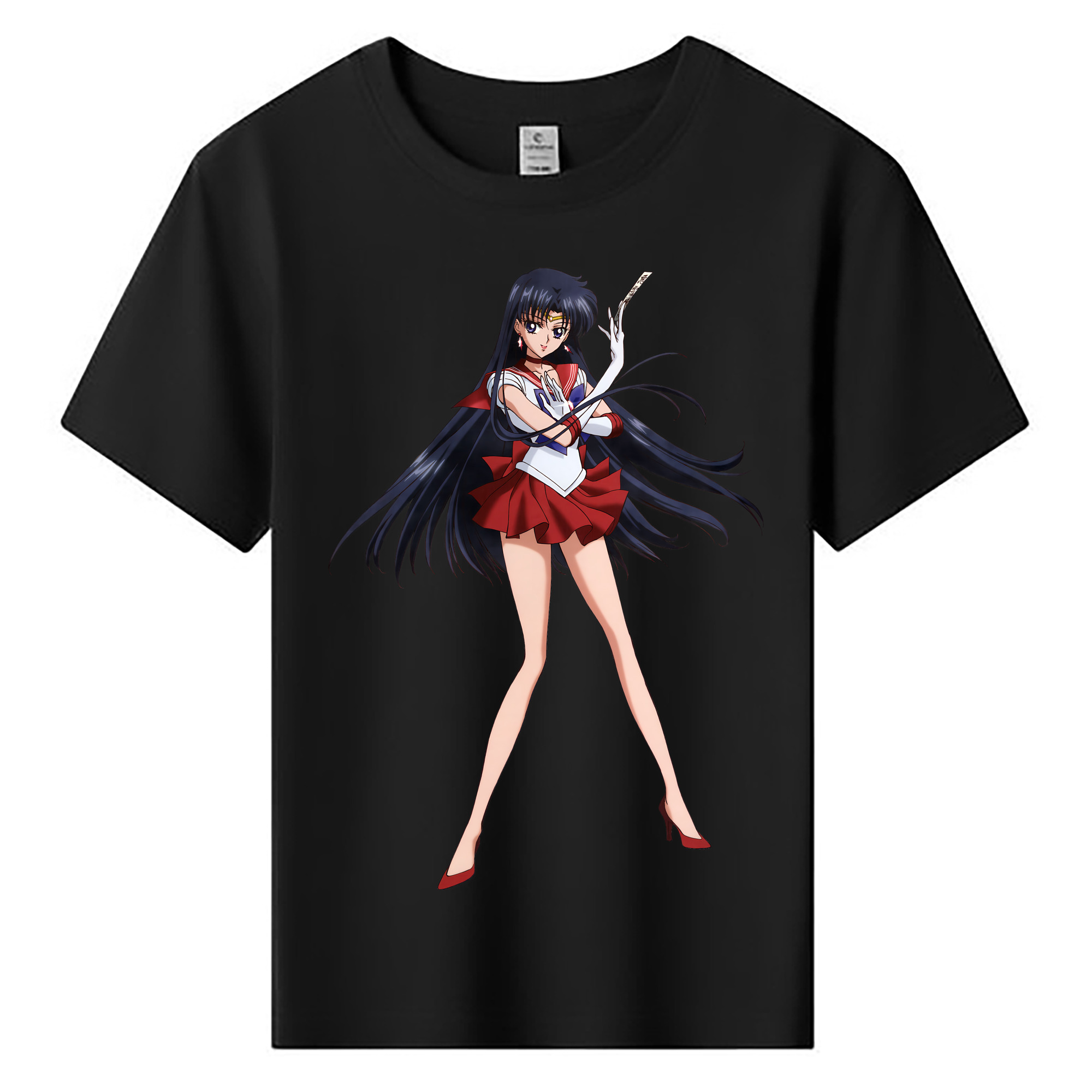 （画像用） 美少女戦士セーラームーン 火野レイ ひの レイ Sailor Moon Hino Rei （セーラーマーズ,Sailor Mars） 綿100％キッズTシャツ（フロントプリント）