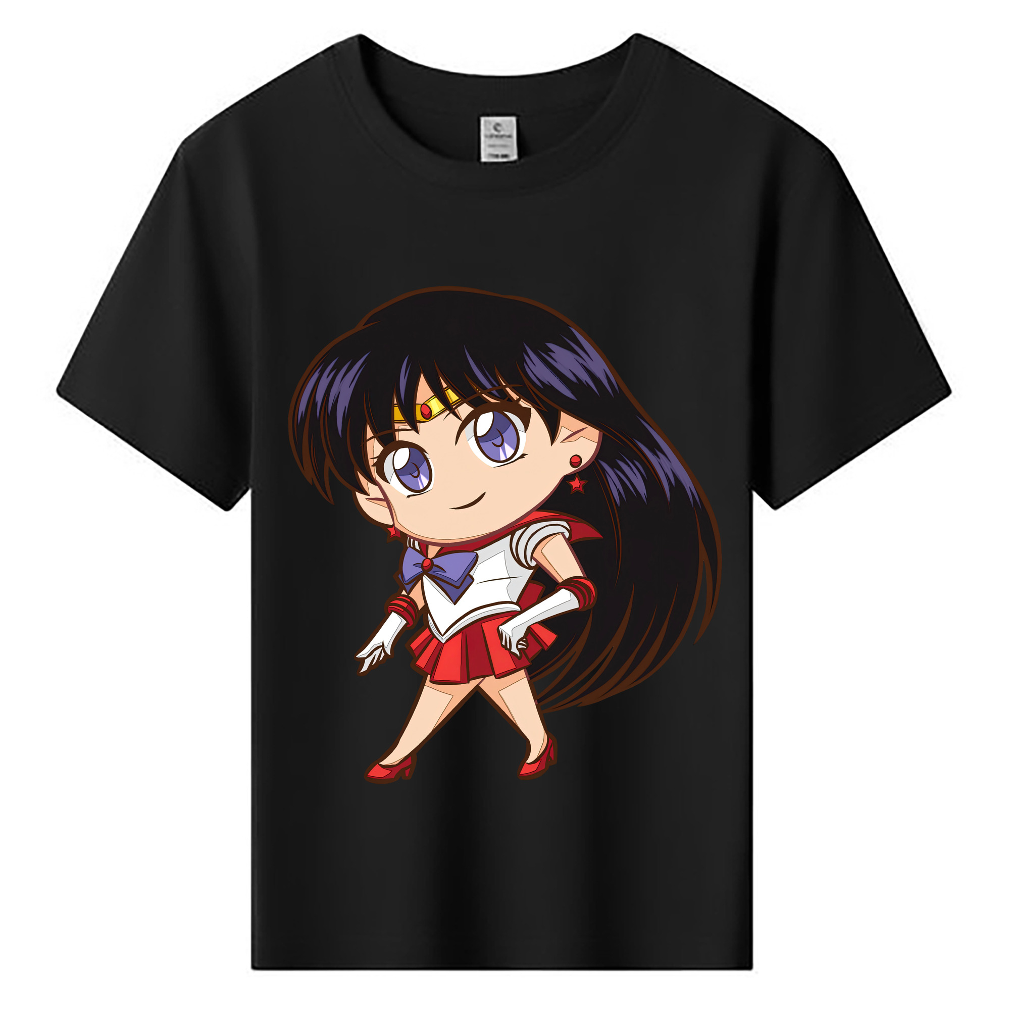 （画像用） 美少女戦士セーラームーン 火野レイ ひの レイ Sailor Moon Hino Rei （セーラーマーズ,Sailor Mars） 綿100％キッズTシャツ（フロントプリント）