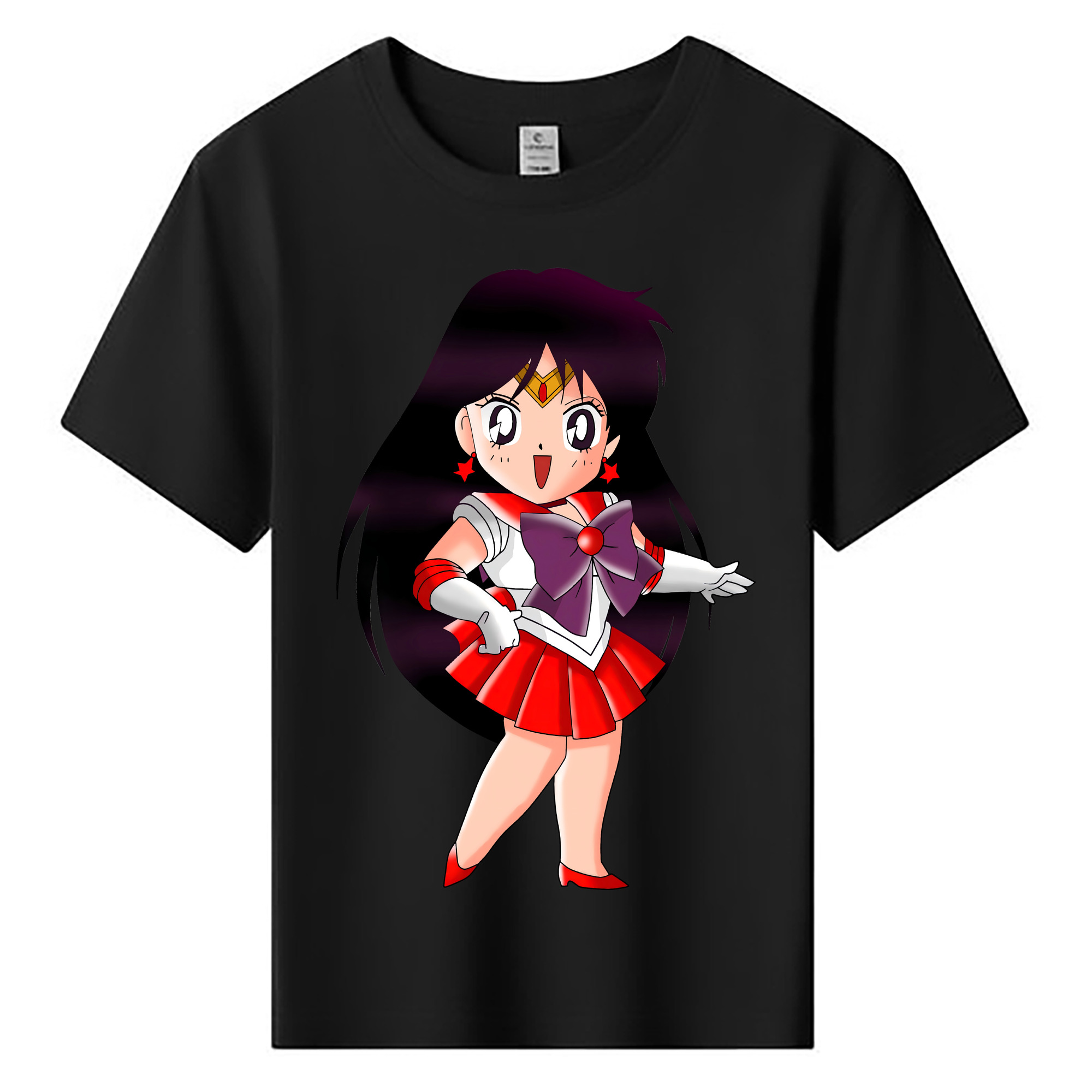 （画像用） 美少女戦士セーラームーン 火野レイ ひの レイ Sailor Moon Hino Rei （セーラーマーズ,Sailor Mars） 綿100％キッズTシャツ（フロントプリント）