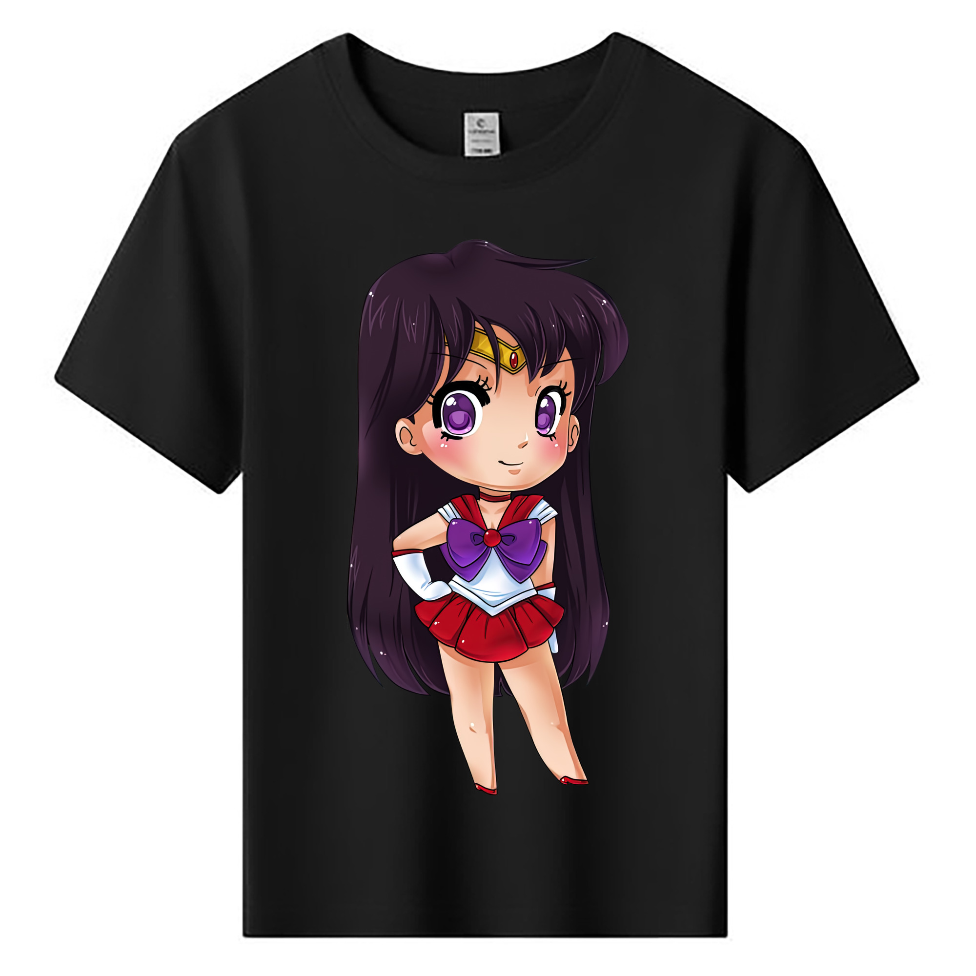 （画像用） 美少女戦士セーラームーン 火野レイ ひの レイ Sailor Moon Hino Rei （セーラーマーズ,Sailor Mars） 綿100％キッズTシャツ（フロントプリント）