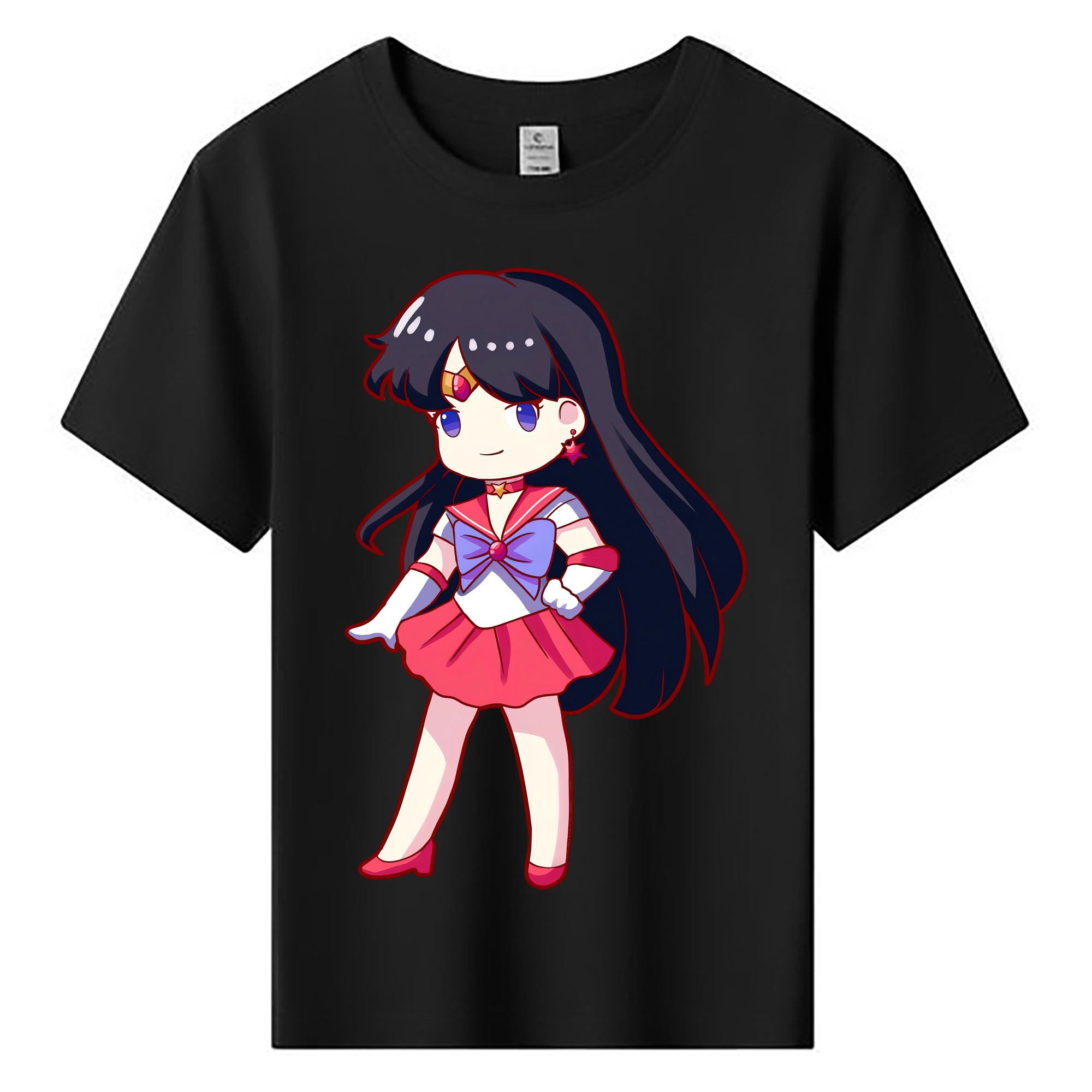 （画像用） 美少女戦士セーラームーン 火野レイ ひの レイ Sailor Moon Hino Rei （セーラーマーズ,Sailor Mars） 綿100％キッズTシャツ（フロントプリント）