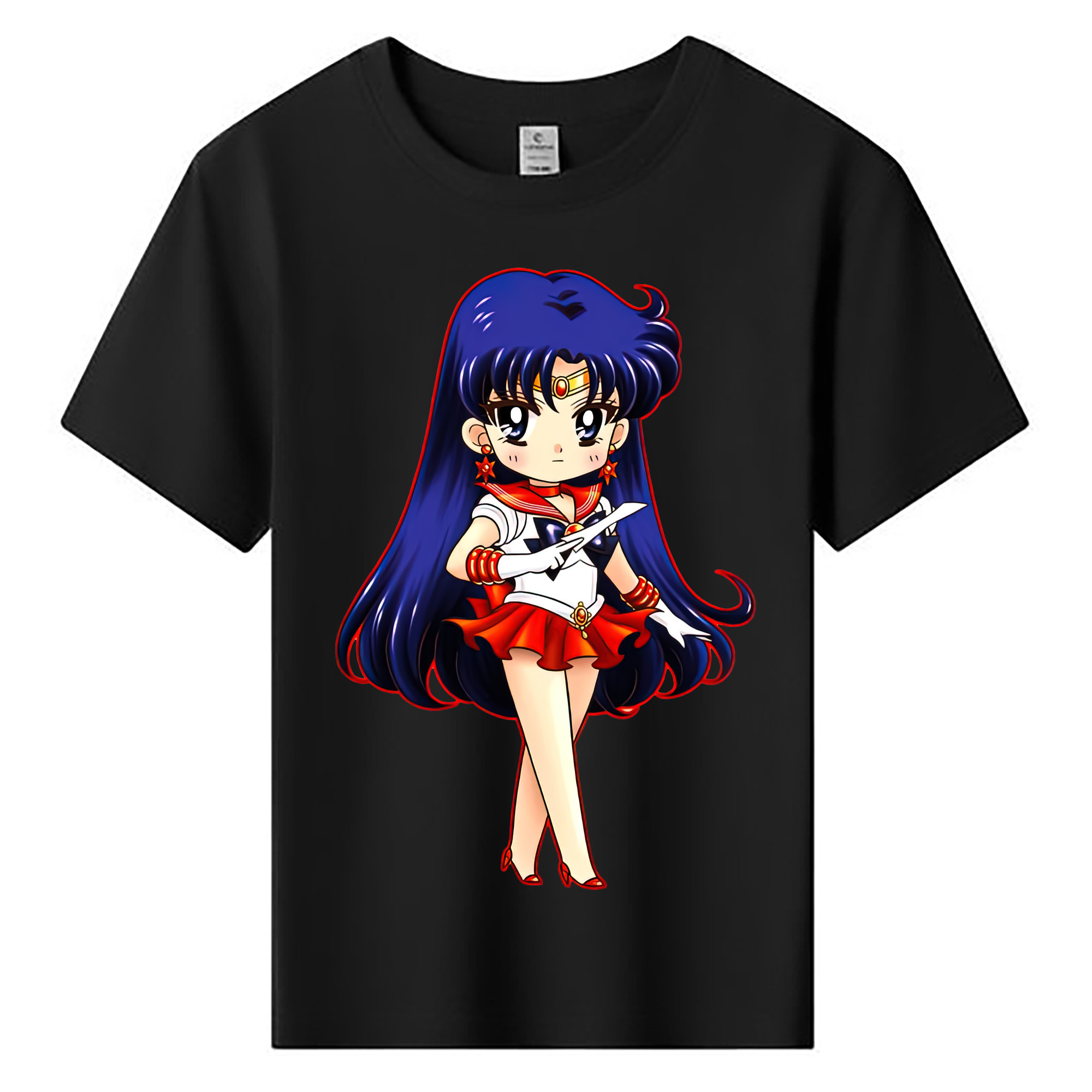 （画像用） 美少女戦士セーラームーン 火野レイ ひの レイ Sailor Moon Hino Rei （セーラーマーズ,Sailor Mars） 綿100％キッズTシャツ（フロントプリント）