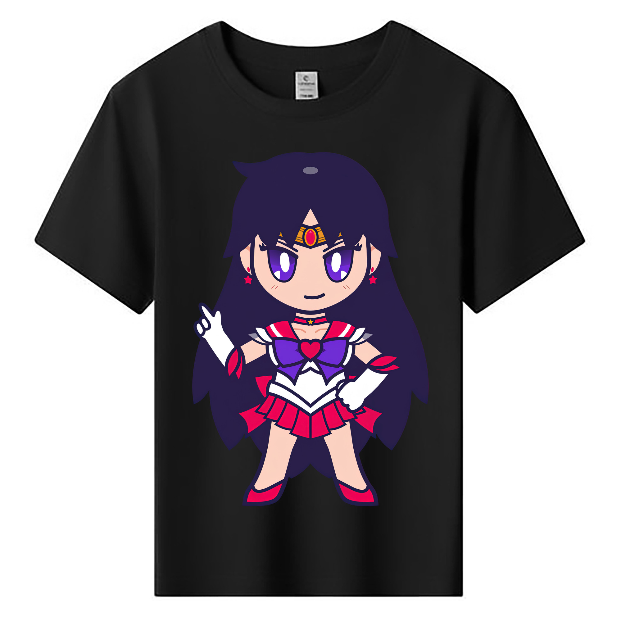 （画像用） 美少女戦士セーラームーン 火野レイ ひの レイ Sailor Moon Hino Rei （セーラーマーズ,Sailor Mars） 綿100％キッズTシャツ（フロントプリント）