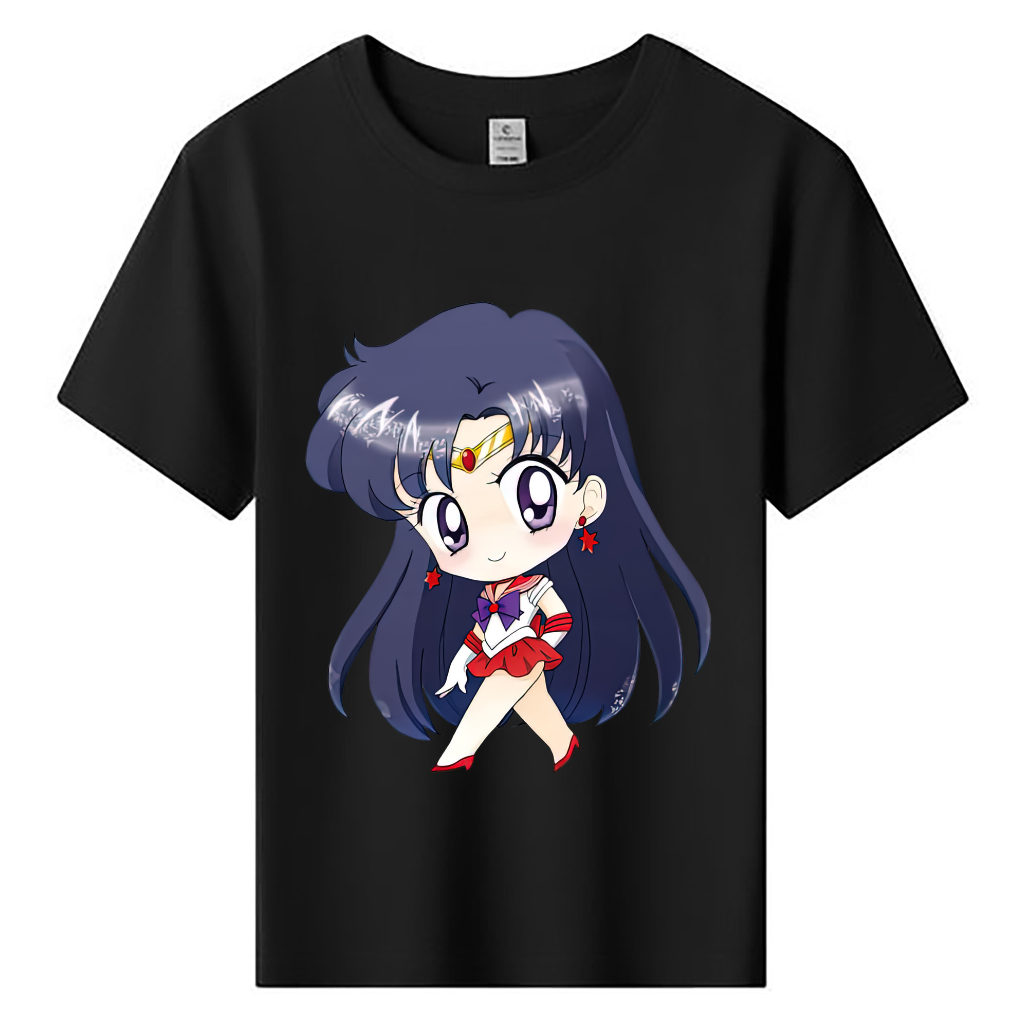 （画像用） 美少女戦士セーラームーン 火野レイ ひの レイ Sailor Moon Hino Rei （セーラーマーズ,Sailor Mars） 綿100％キッズTシャツ（フロントプリント）