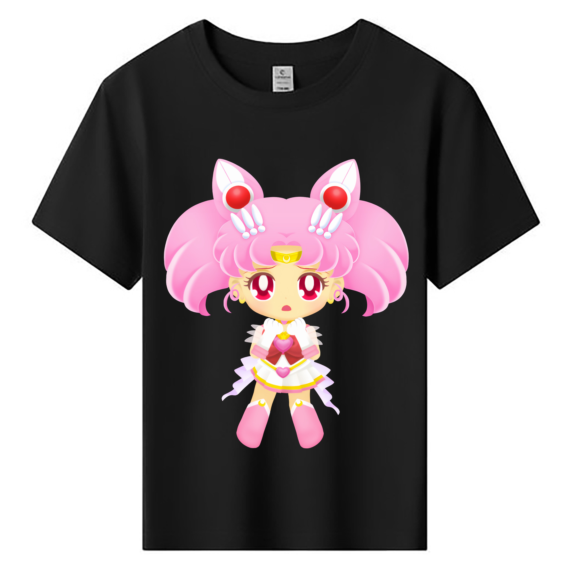 （画像用） 美少女戦士セーラームーン ちびうさ Sailor Moon Chibiusa Tsukino Usagi Small Lady Serenity 綿100％キッズTシャツ（フロントプリント）