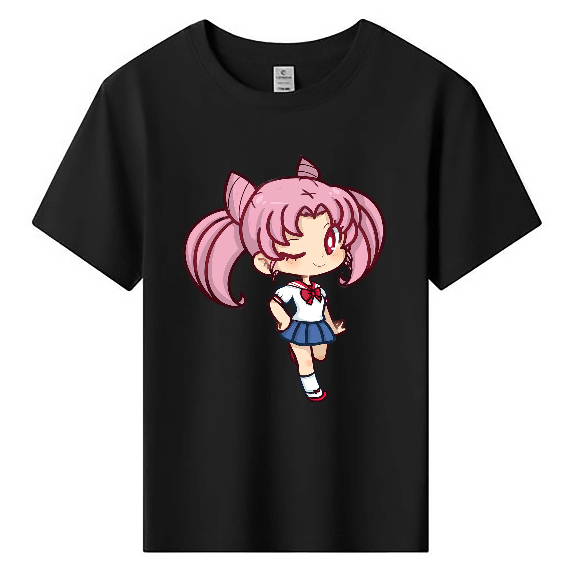 （画像用） 美少女戦士セーラームーン ちびうさ Sailor Moon Chibiusa Tsukino Usagi Small Lady Serenity 綿100％キッズTシャツ（フロントプリント）