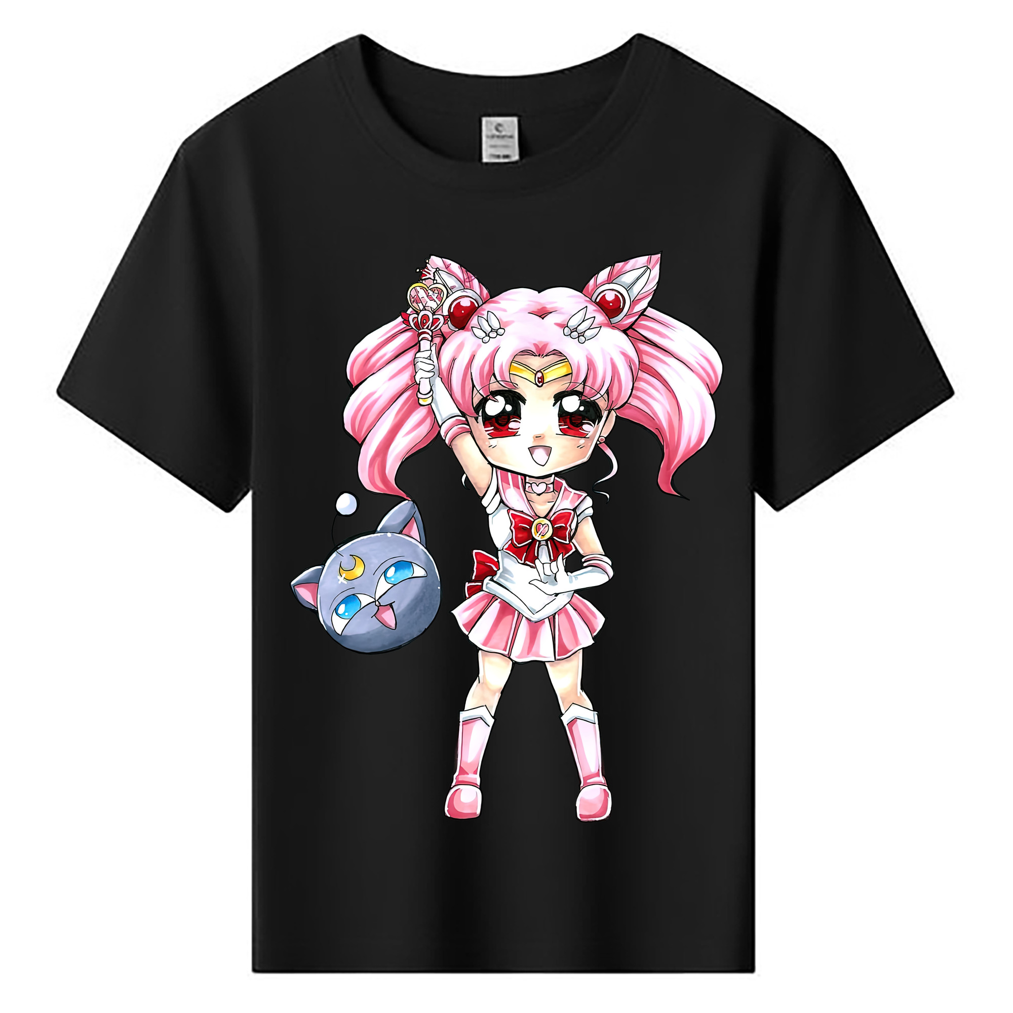 （画像用） 美少女戦士セーラームーン ちびうさ Sailor Moon Chibiusa Tsukino Usagi Small Lady Serenity 綿100％キッズTシャツ（フロントプリント）