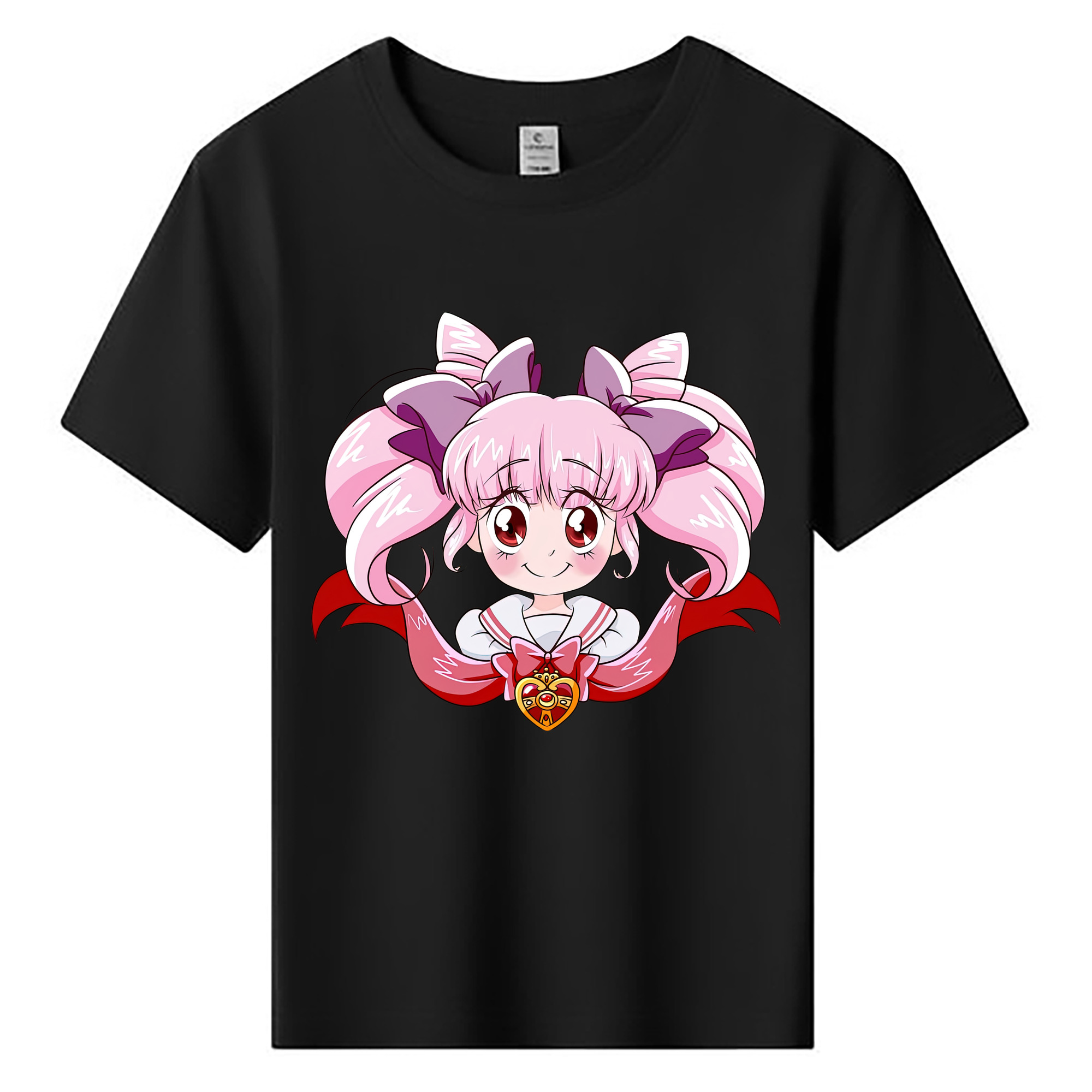 （画像用） 美少女戦士セーラームーン ちびうさ Sailor Moon Chibiusa Tsukino Usagi Small Lady Serenity 綿100％キッズTシャツ（フロントプリント）