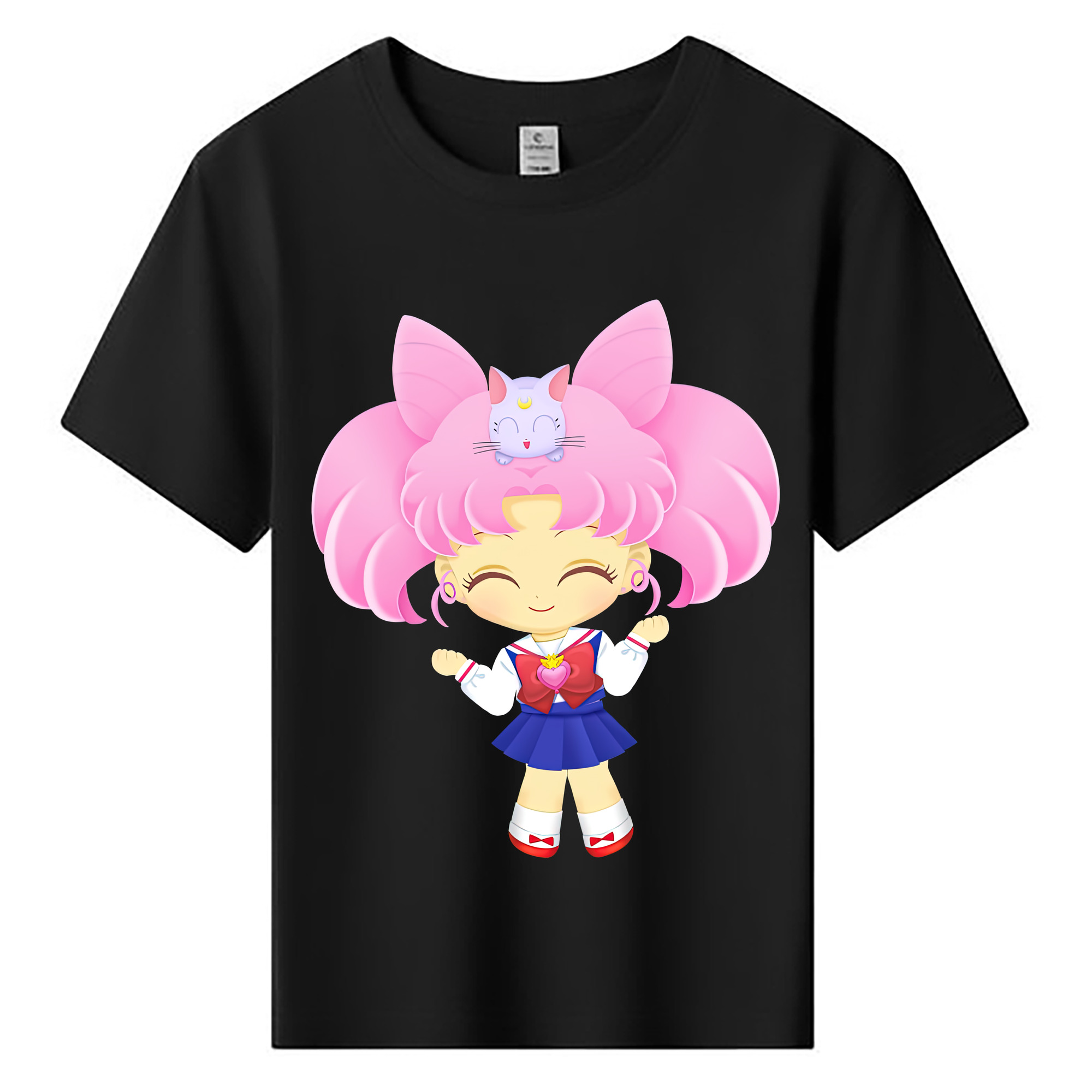 （画像用） 美少女戦士セーラームーン ちびうさ Sailor Moon Chibiusa Tsukino Usagi Small Lady Serenity 綿100％キッズTシャツ（フロントプリント）