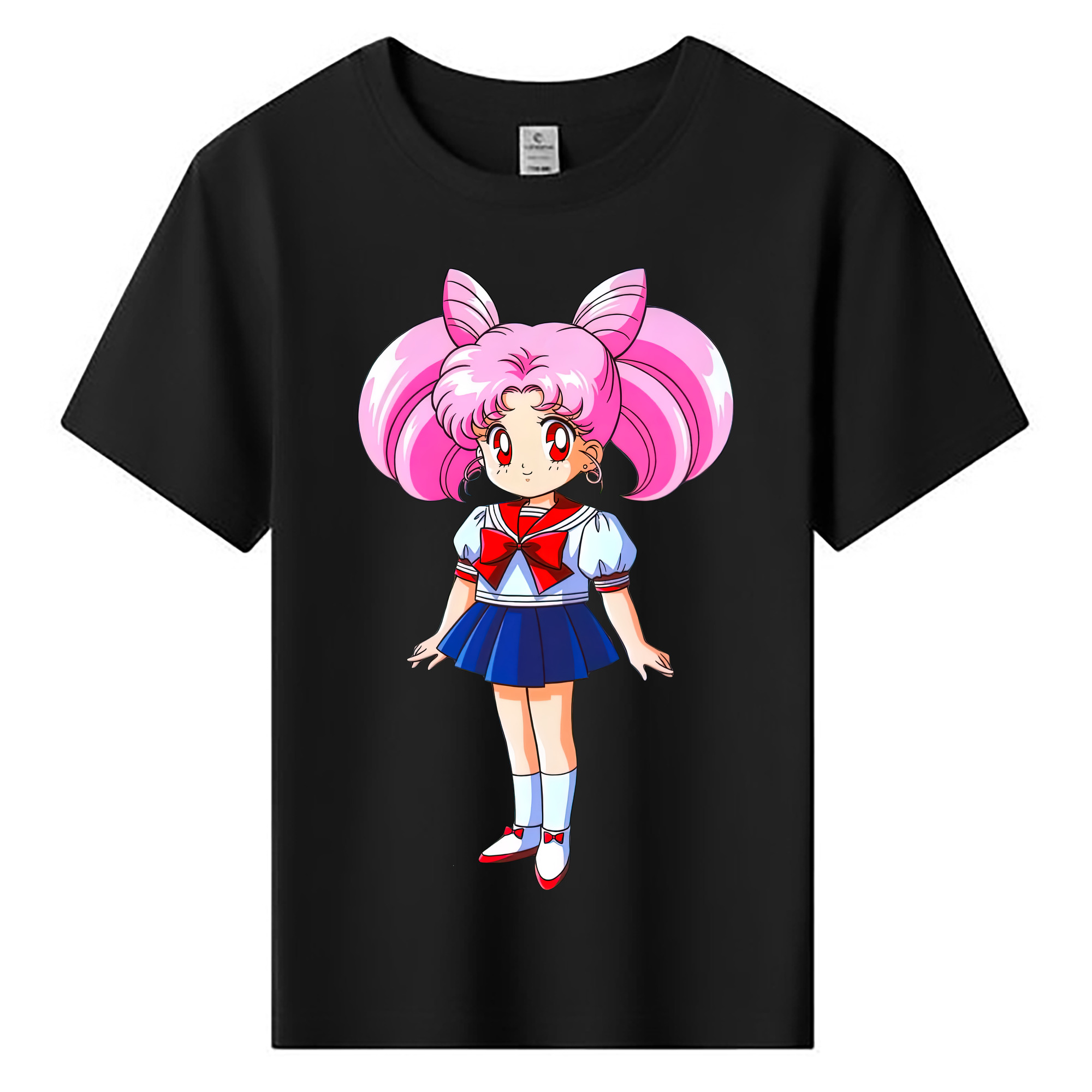 （画像用） 美少女戦士セーラームーン ちびうさ Sailor Moon Chibiusa Tsukino Usagi Small Lady Serenity 綿100％キッズTシャツ（フロントプリント）