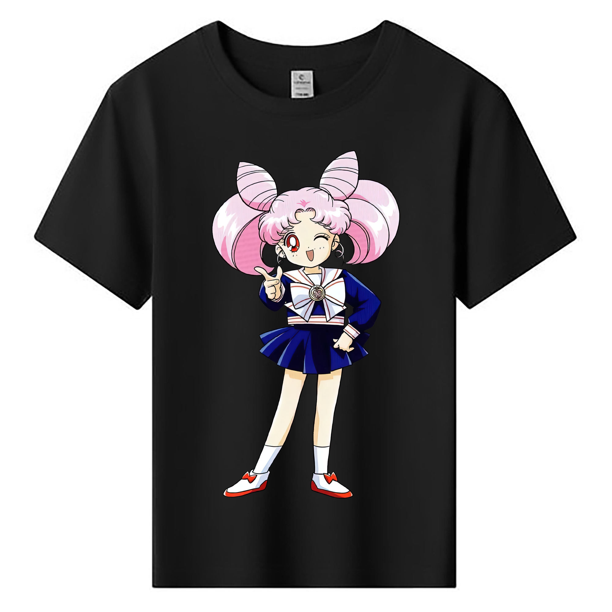 （画像用） 美少女戦士セーラームーン ちびうさ Sailor Moon Chibiusa Tsukino Usagi Small Lady Serenity 綿100％キッズTシャツ（フロントプリント）