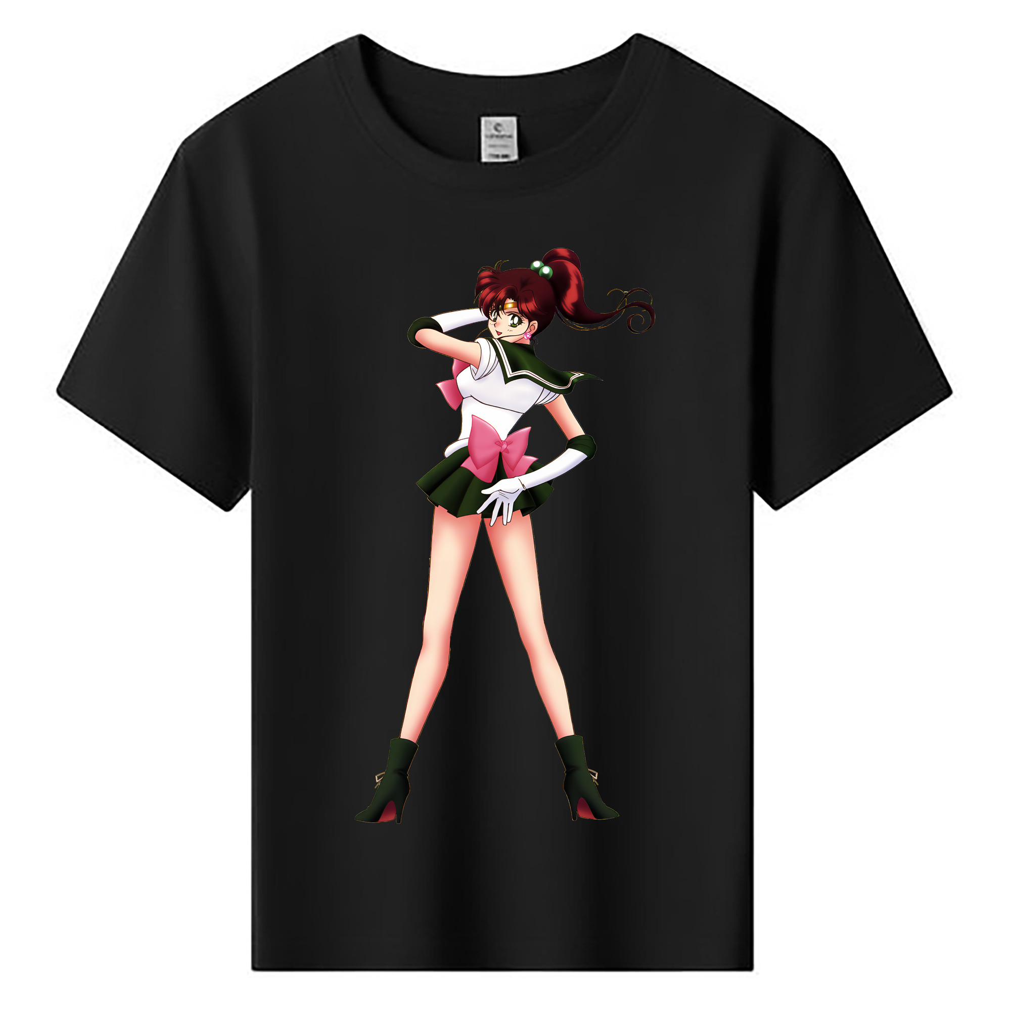 （画像用） 美少女戦士セーラームーン 木野 まこと きの まこと Sailor Moon Kino Makoto （セーラージュピター；Sailor Jupiter） 綿100％キッズTシャツ（フロントプリント）