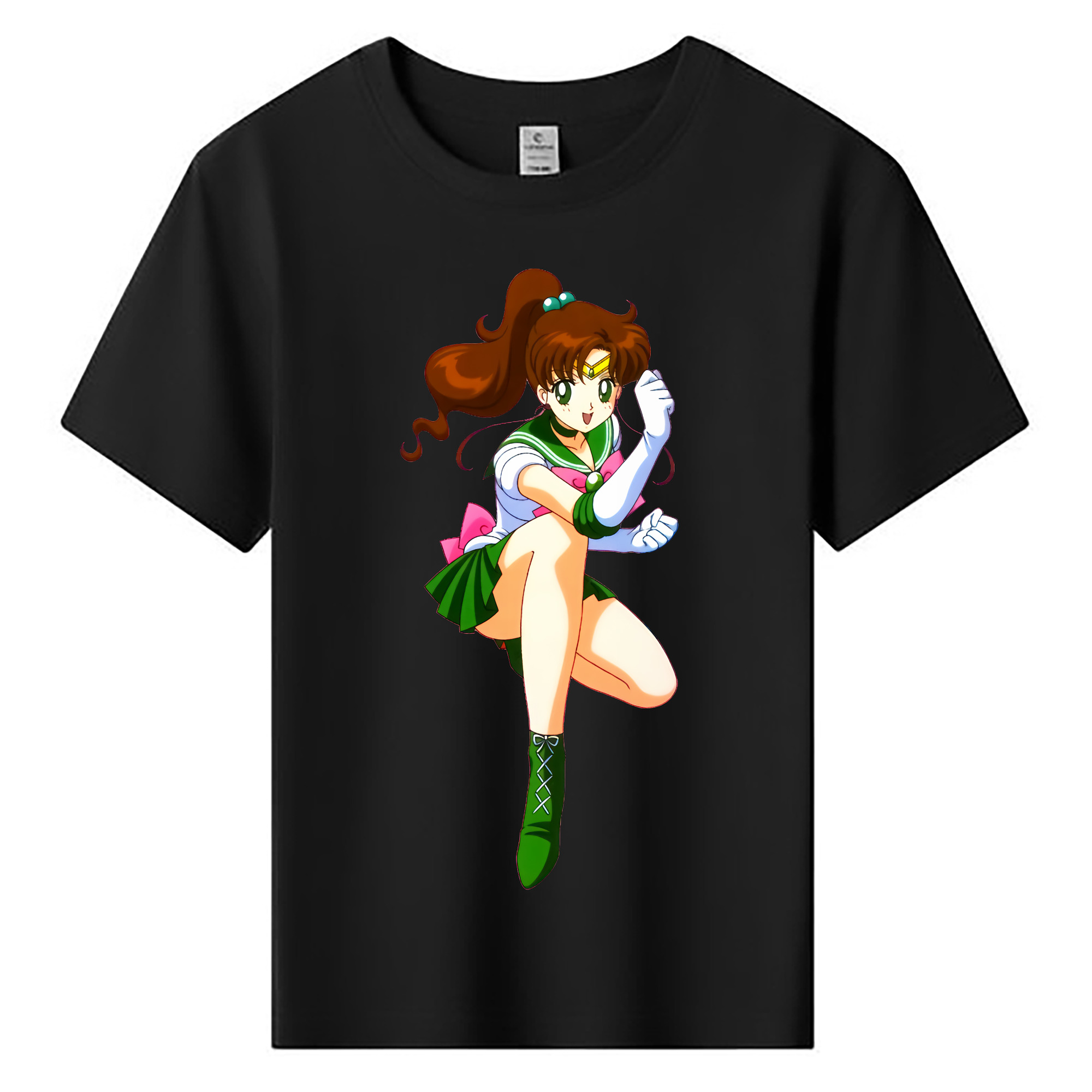 （画像用） 美少女戦士セーラームーン 木野 まこと きの まこと Sailor Moon Kino Makoto （セーラージュピター；Sailor Jupiter） 綿100％キッズTシャツ（フロントプリント）
