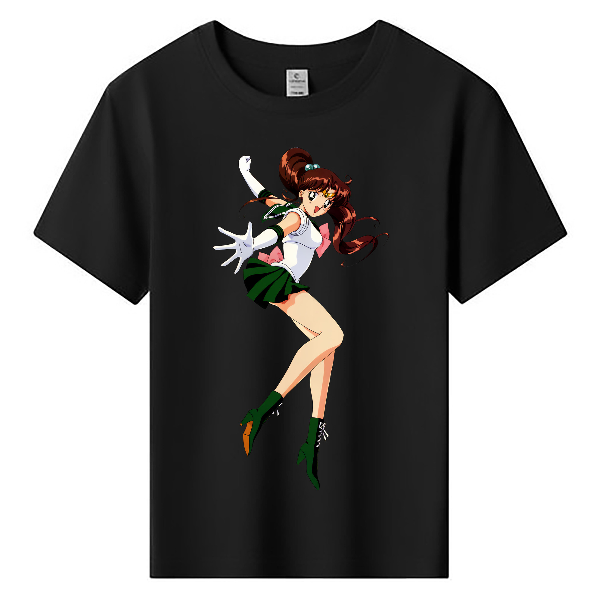 （画像用） 美少女戦士セーラームーン 木野 まこと きの まこと Sailor Moon Kino Makoto （セーラージュピター；Sailor Jupiter） 綿100％キッズTシャツ（フロントプリント）