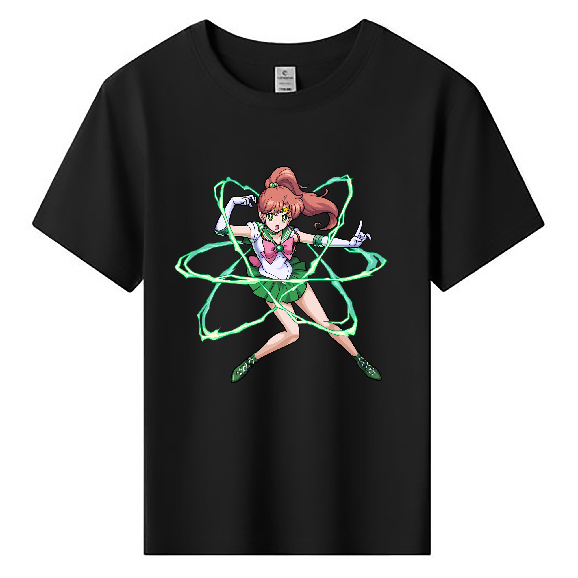 （画像用） 美少女戦士セーラームーン 木野 まこと きの まこと Sailor Moon Kino Makoto （セーラージュピター；Sailor Jupiter） 綿100％キッズTシャツ（フロントプリント）