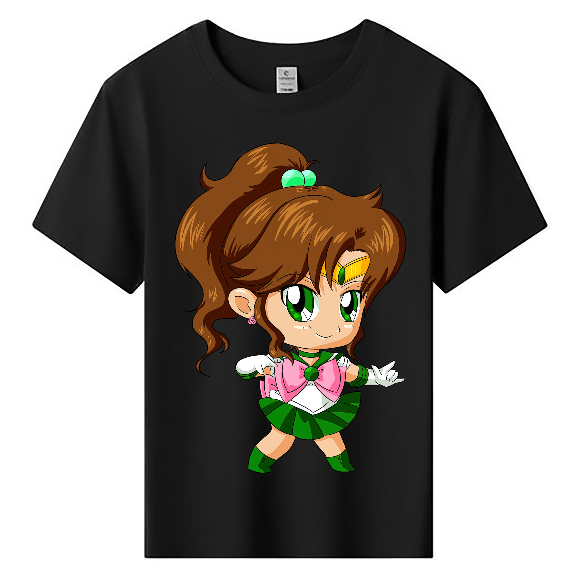 （画像用） 美少女戦士セーラームーン 木野 まこと きの まこと Sailor Moon Kino Makoto （セーラージュピター；Sailor Jupiter） 綿100％キッズTシャツ（フロントプリント）