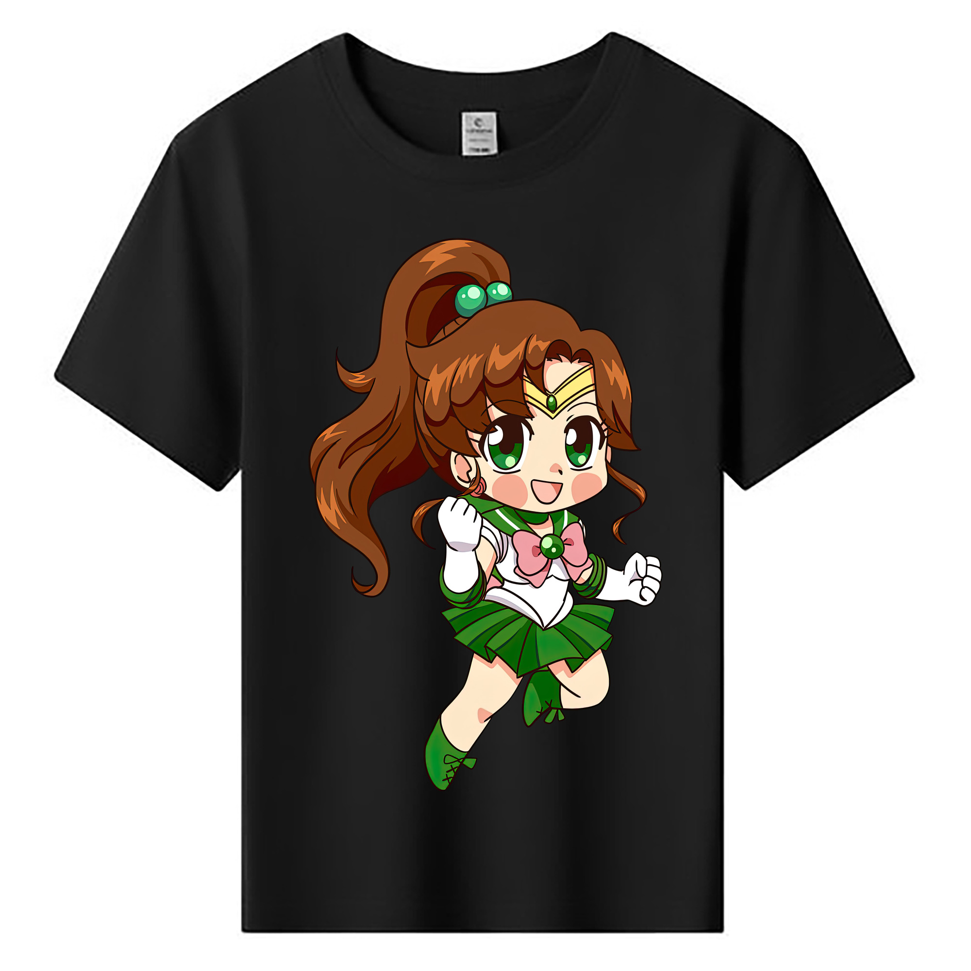 （画像用） 美少女戦士セーラームーン 木野 まこと きの まこと Sailor Moon Kino Makoto （セーラージュピター；Sailor Jupiter） 綿100％キッズTシャツ（フロントプリント）