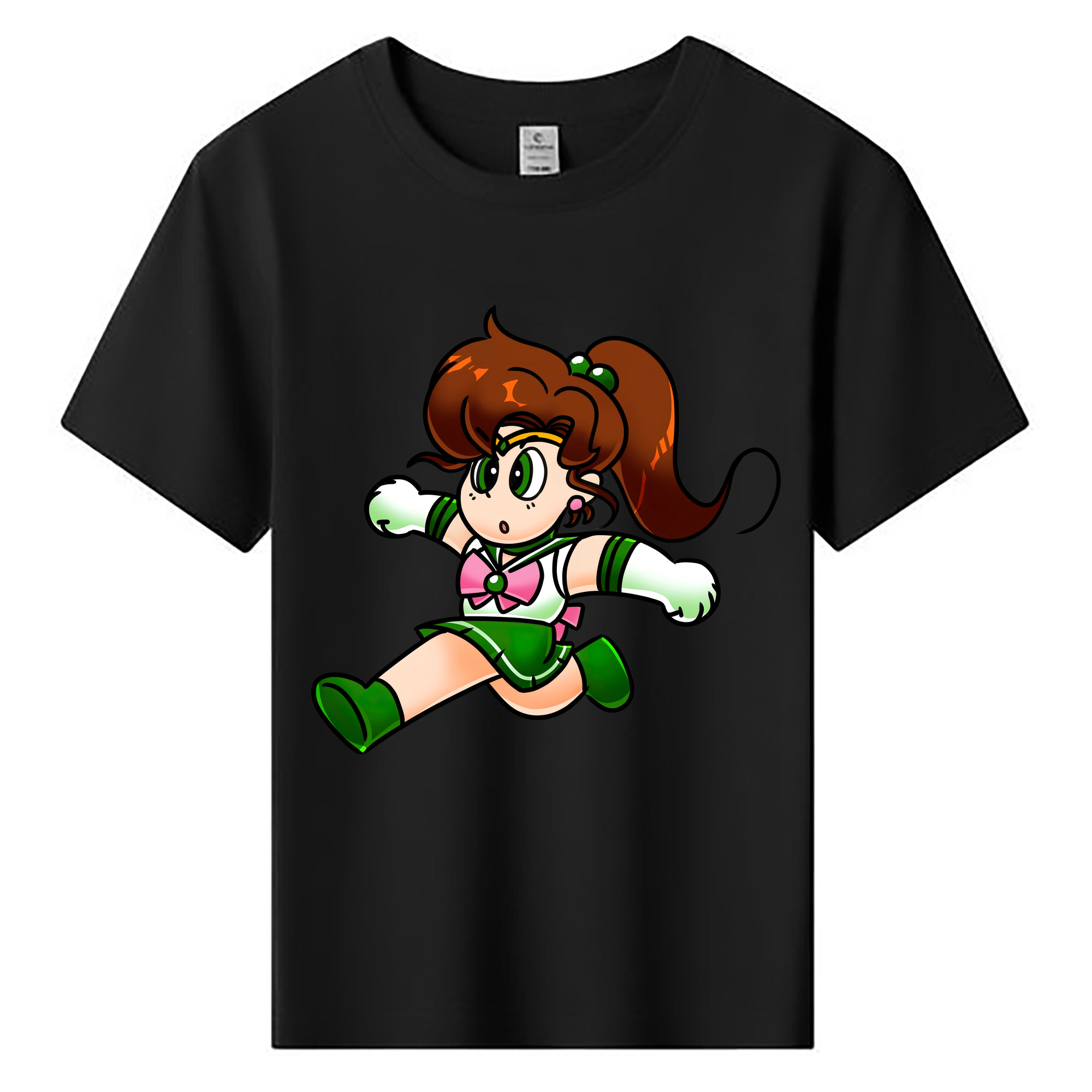 （画像用） 美少女戦士セーラームーン 木野 まこと きの まこと Sailor Moon Kino Makoto （セーラージュピター；Sailor Jupiter） 綿100％キッズTシャツ（フロントプリント）