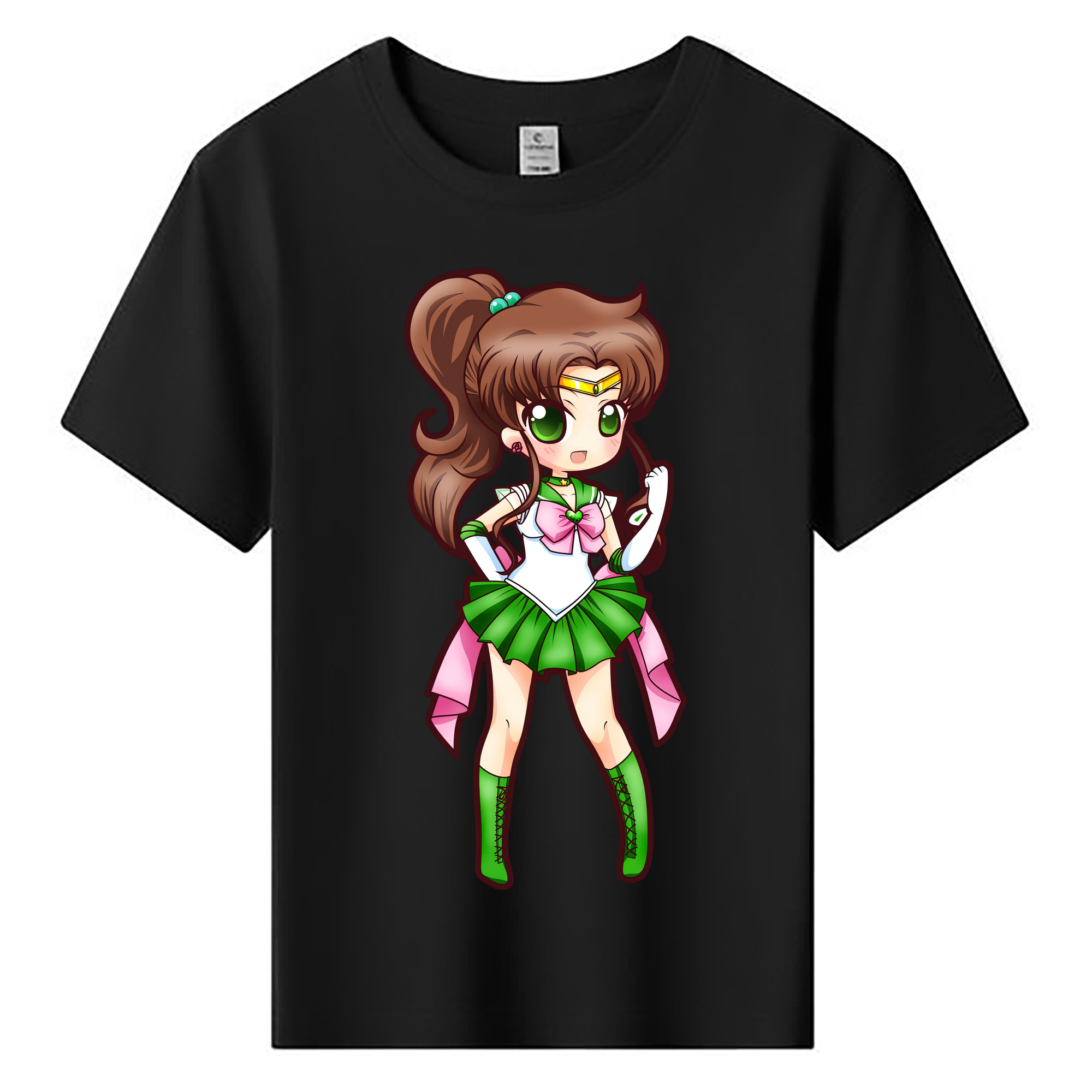 （画像用） 美少女戦士セーラームーン 木野 まこと きの まこと Sailor Moon Kino Makoto （セーラージュピター；Sailor Jupiter） 綿100％キッズTシャツ（フロントプリント）