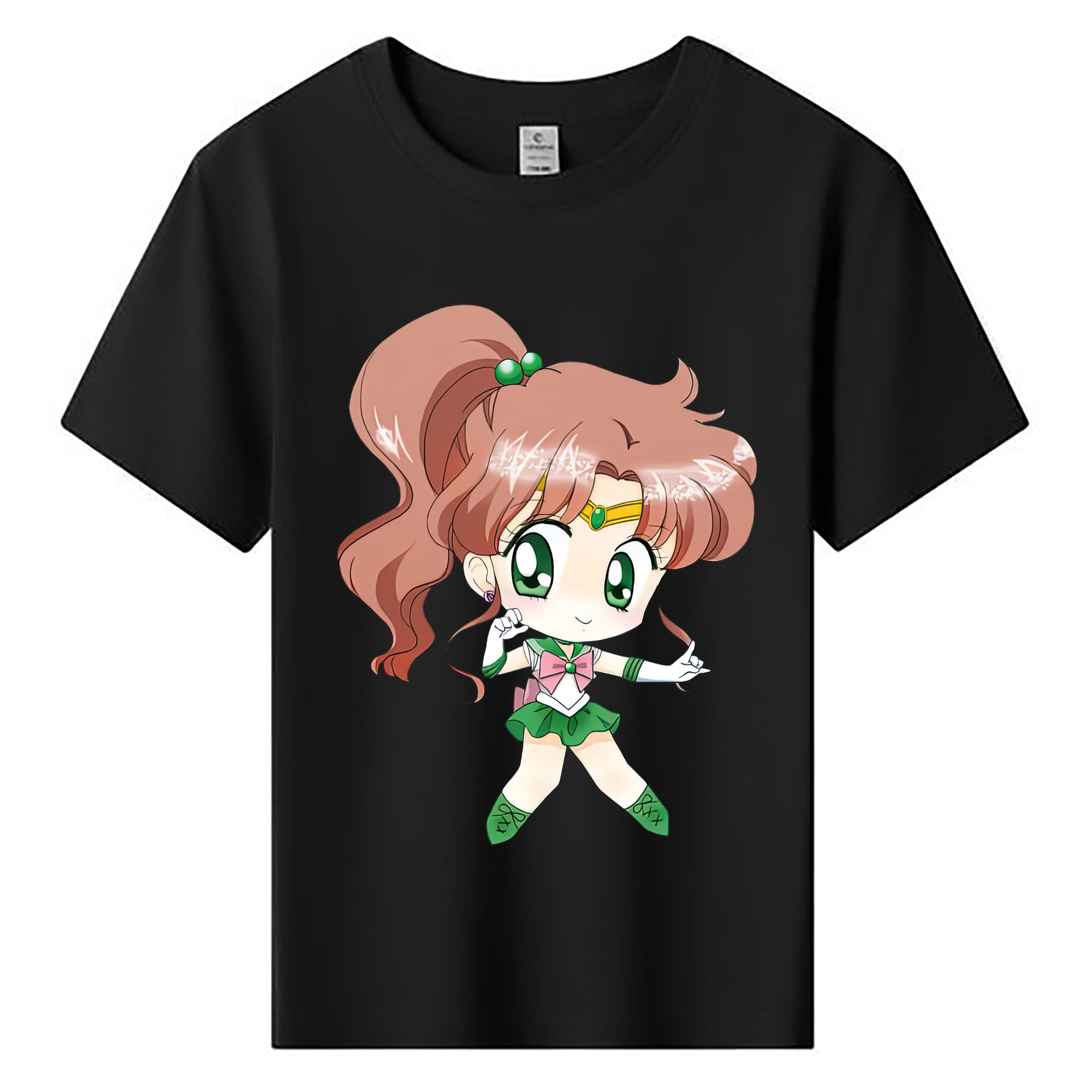（画像用） 美少女戦士セーラームーン 木野 まこと きの まこと Sailor Moon Kino Makoto （セーラージュピター；Sailor Jupiter） 綿100％キッズTシャツ（フロントプリント）