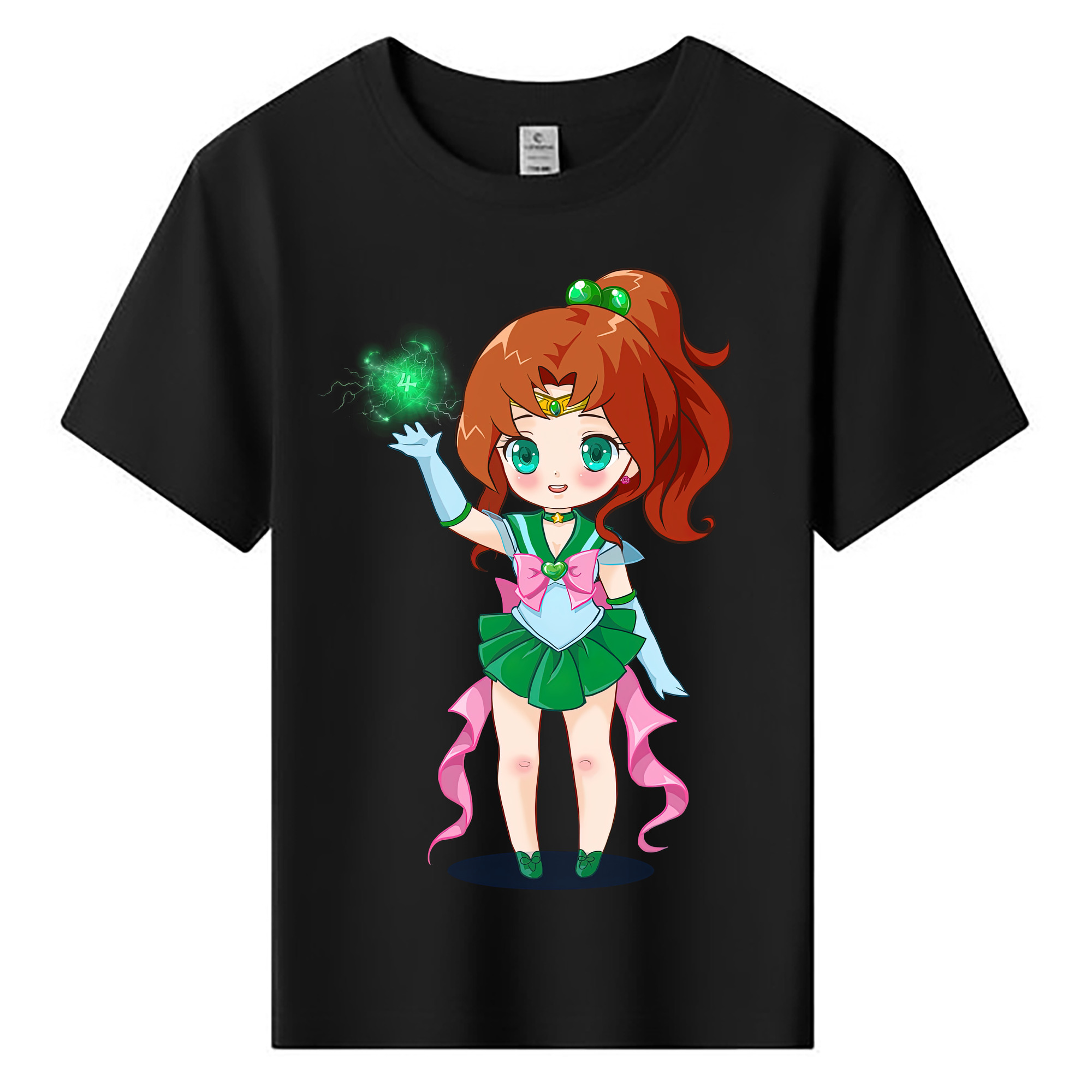 （画像用） 美少女戦士セーラームーン 木野 まこと きの まこと Sailor Moon Kino Makoto （セーラージュピター；Sailor Jupiter） 綿100％キッズTシャツ（フロントプリント）