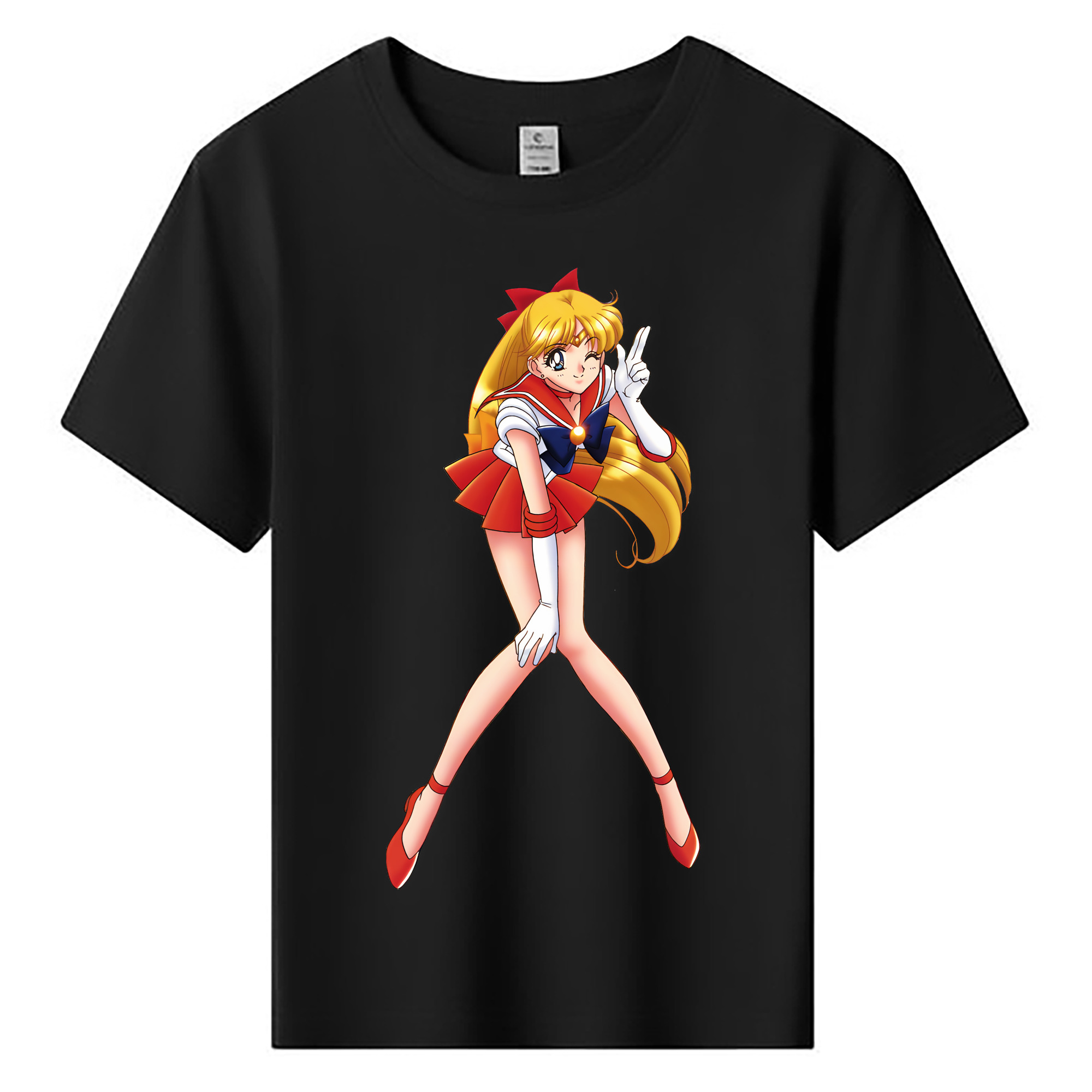 （画像用） 美少女戦士セーラームーン 愛野 美奈子 あいの みなこ Sailor Moon Aino Minako 綿100％キッズTシャツ（フロントプリント）