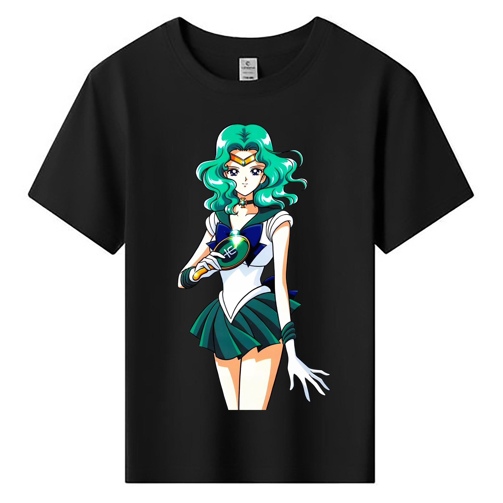 （画像用） 美少女戦士セーラームーン 海王 みちる（かいおう みちる） Sailor Moon Kaiou Michiru 綿100％キッズTシャツ（フロントプリント）