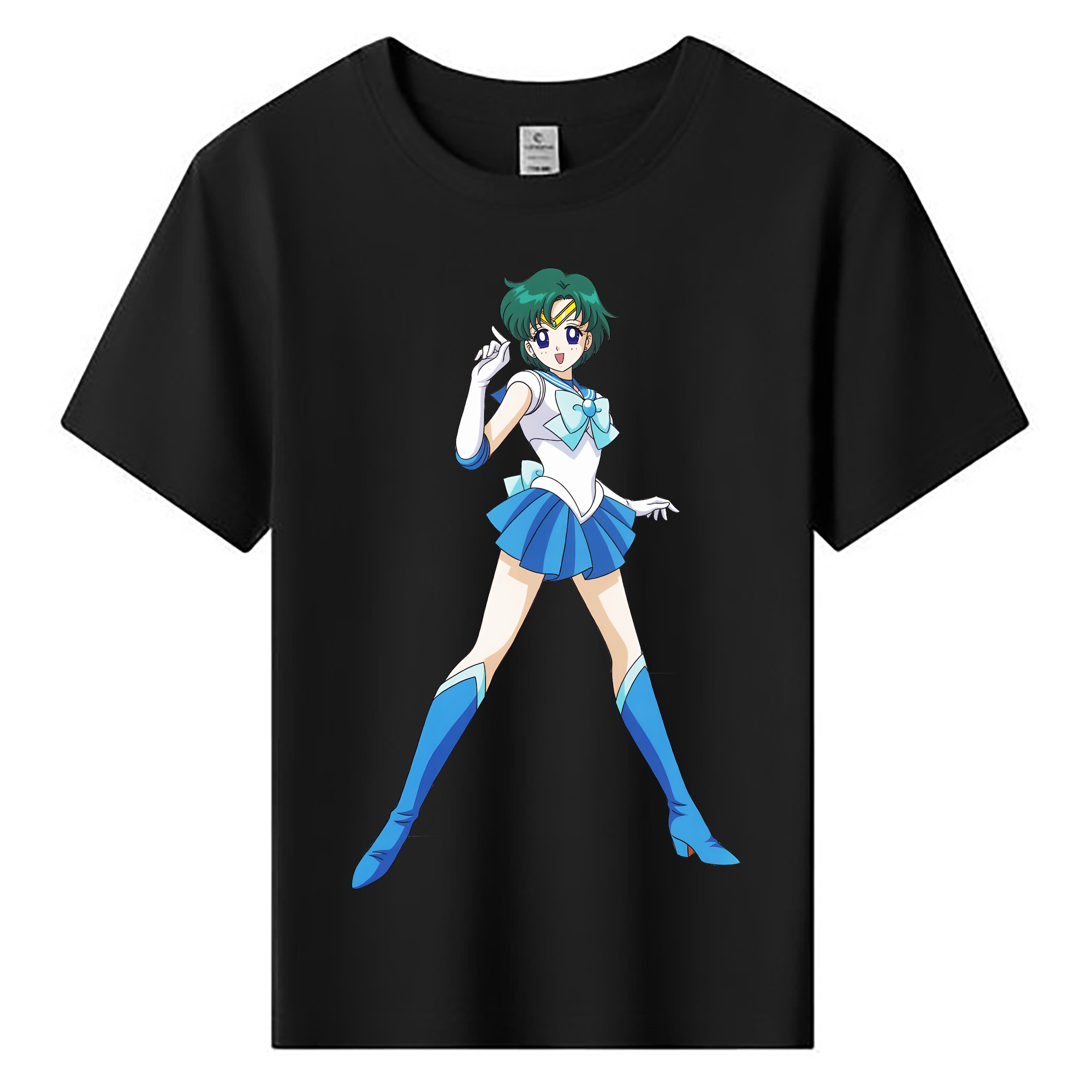 （画像用） 美少女戦士セーラームーン 海王 みちる（かいおう みちる） Sailor Moon Kaiou Michiru 綿100％キッズTシャツ（フロントプリント）