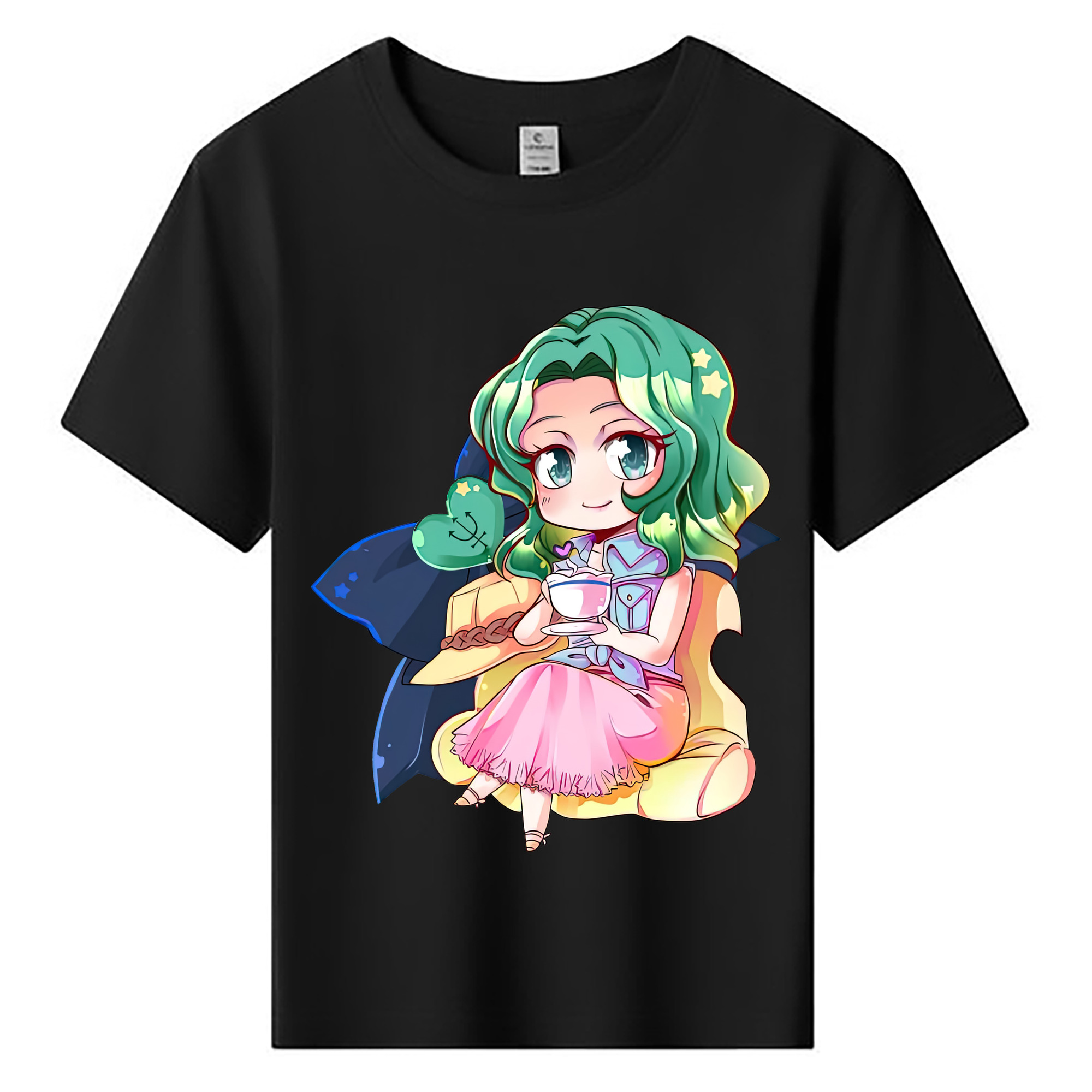 （画像用） 美少女戦士セーラームーン 海王 みちる（かいおう みちる） Sailor Moon Kaiou Michiru 綿100％キッズTシャツ（フロントプリント）