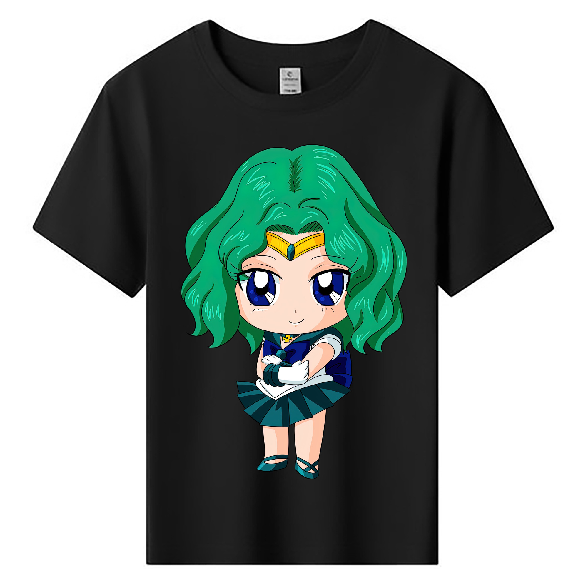 （画像用） 美少女戦士セーラームーン 海王 みちる（かいおう みちる） Sailor Moon Kaiou Michiru 綿100％キッズTシャツ（フロントプリント）
